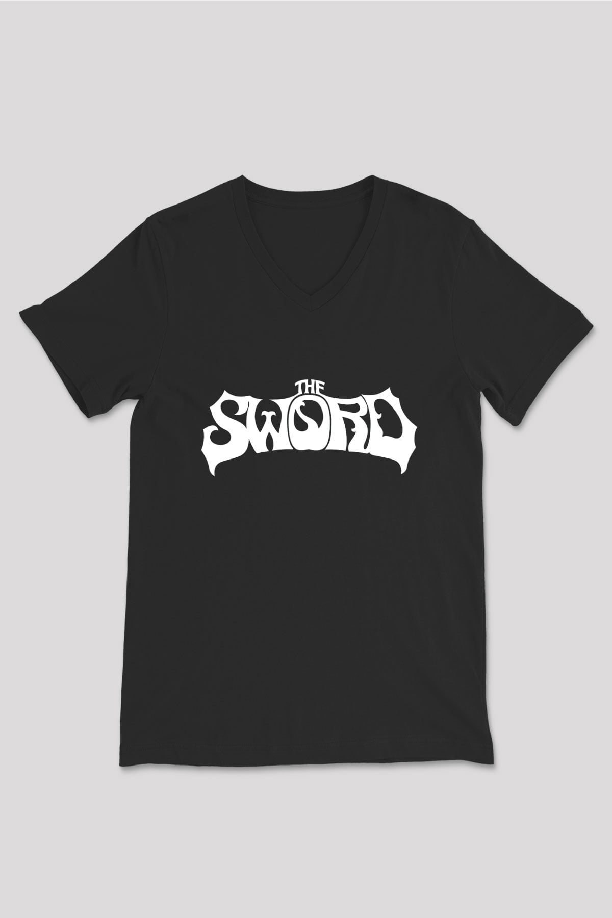 The Sword Siyah Unisex V Yaka Tişört T-Shirt