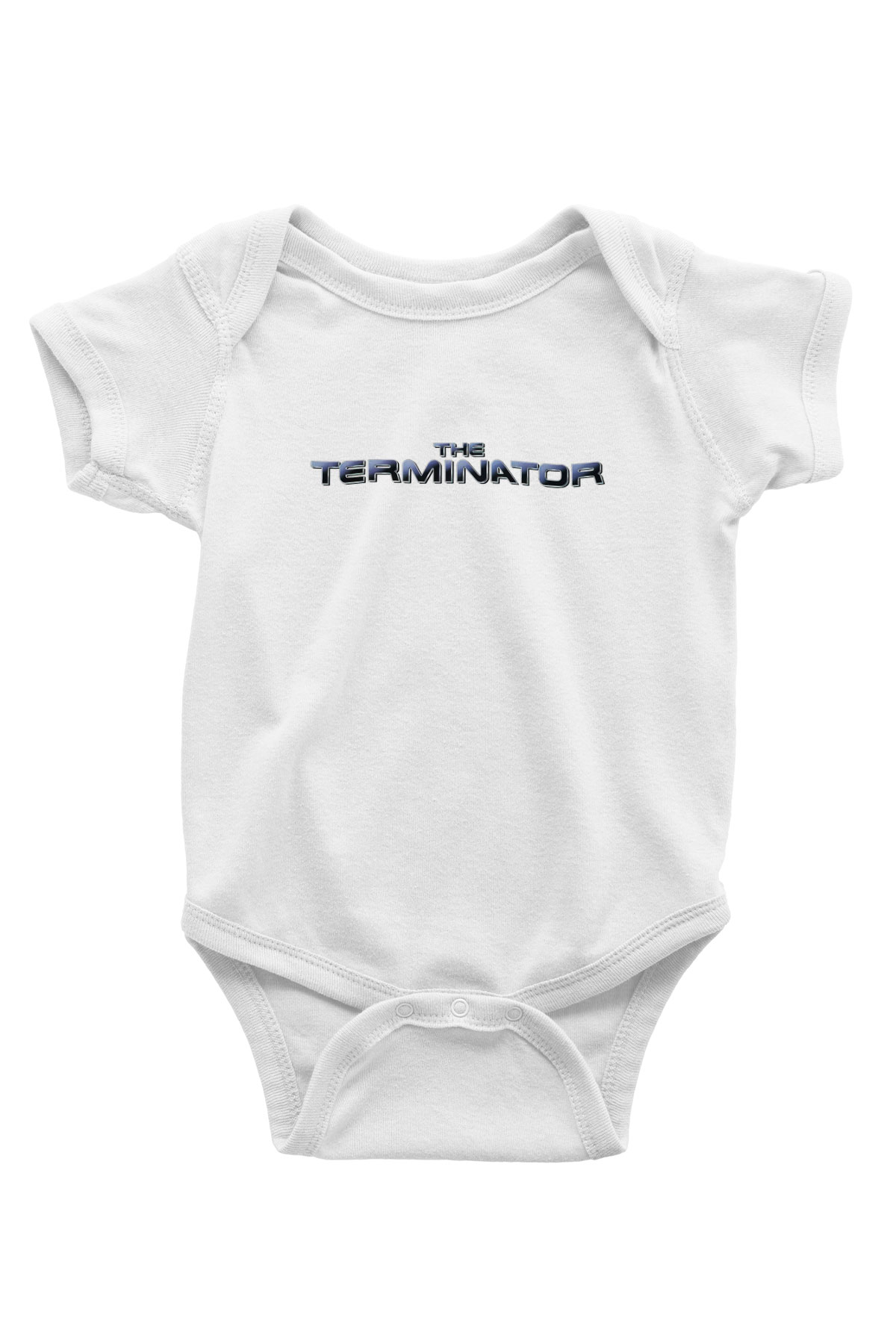 The Terminator Baskılı Beyaz Unisex Bebek Body - Zıbın