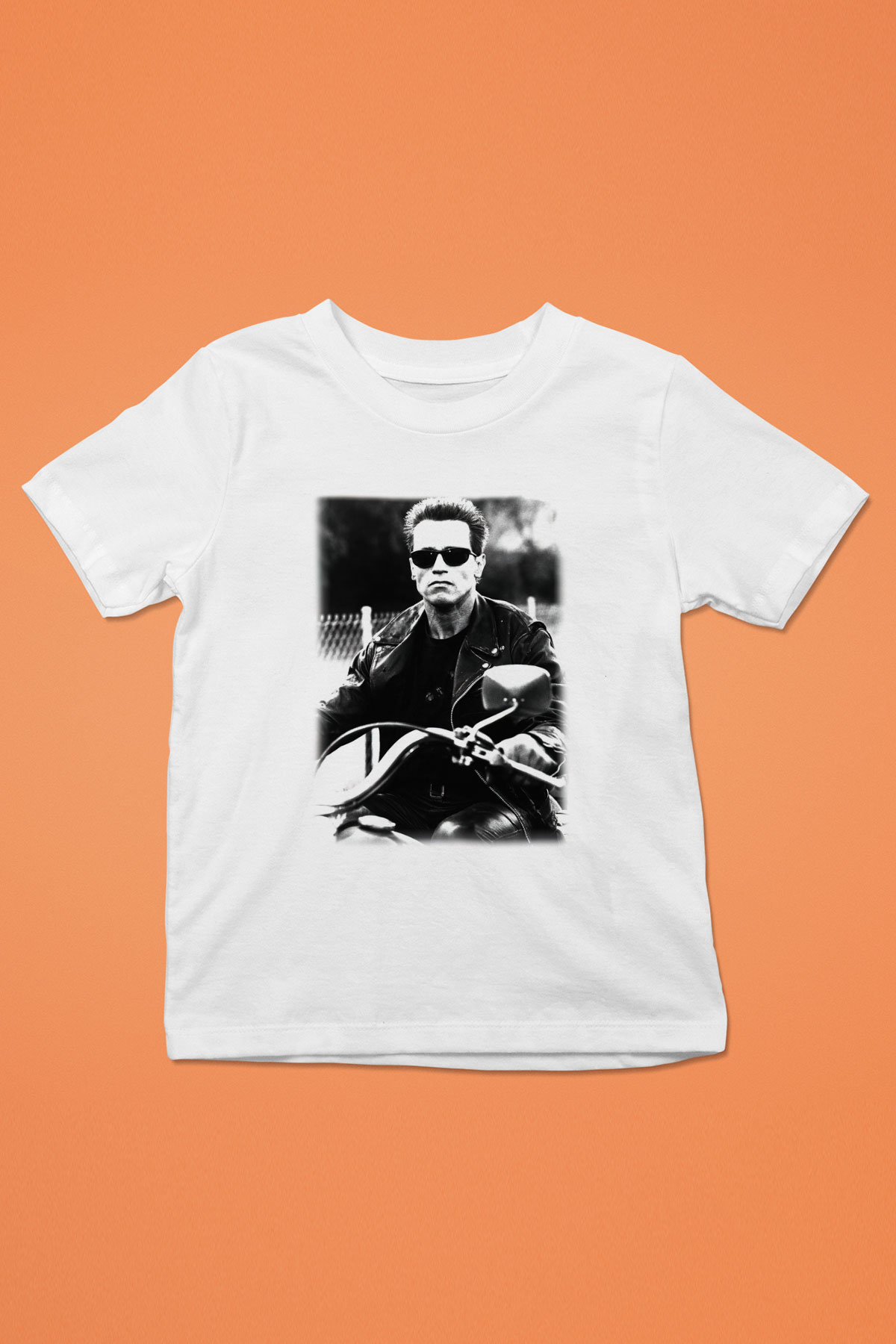The Terminator Baskılı Beyaz Unisex Çocuk Tişört