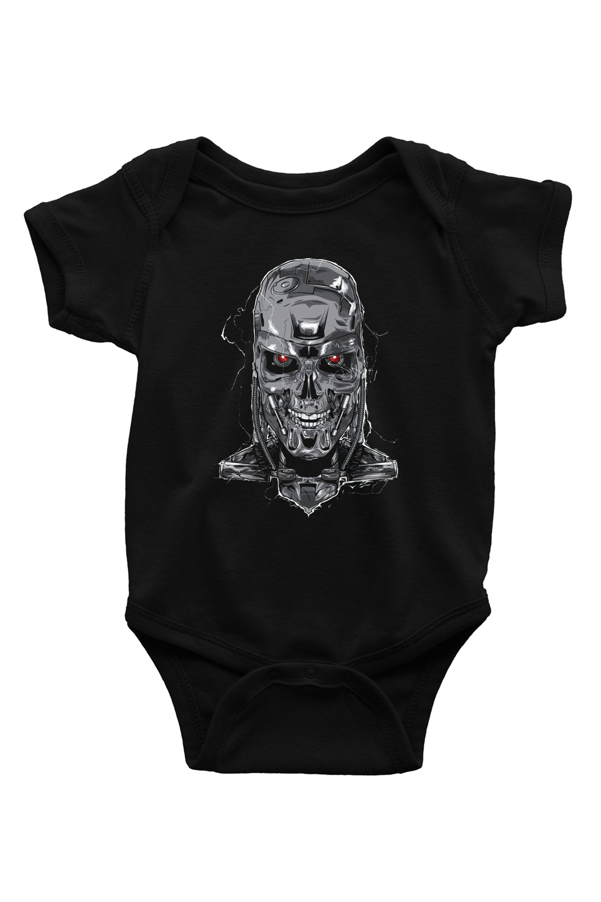 The Terminator Baskılı Siyah Bebek Body - Zıbın