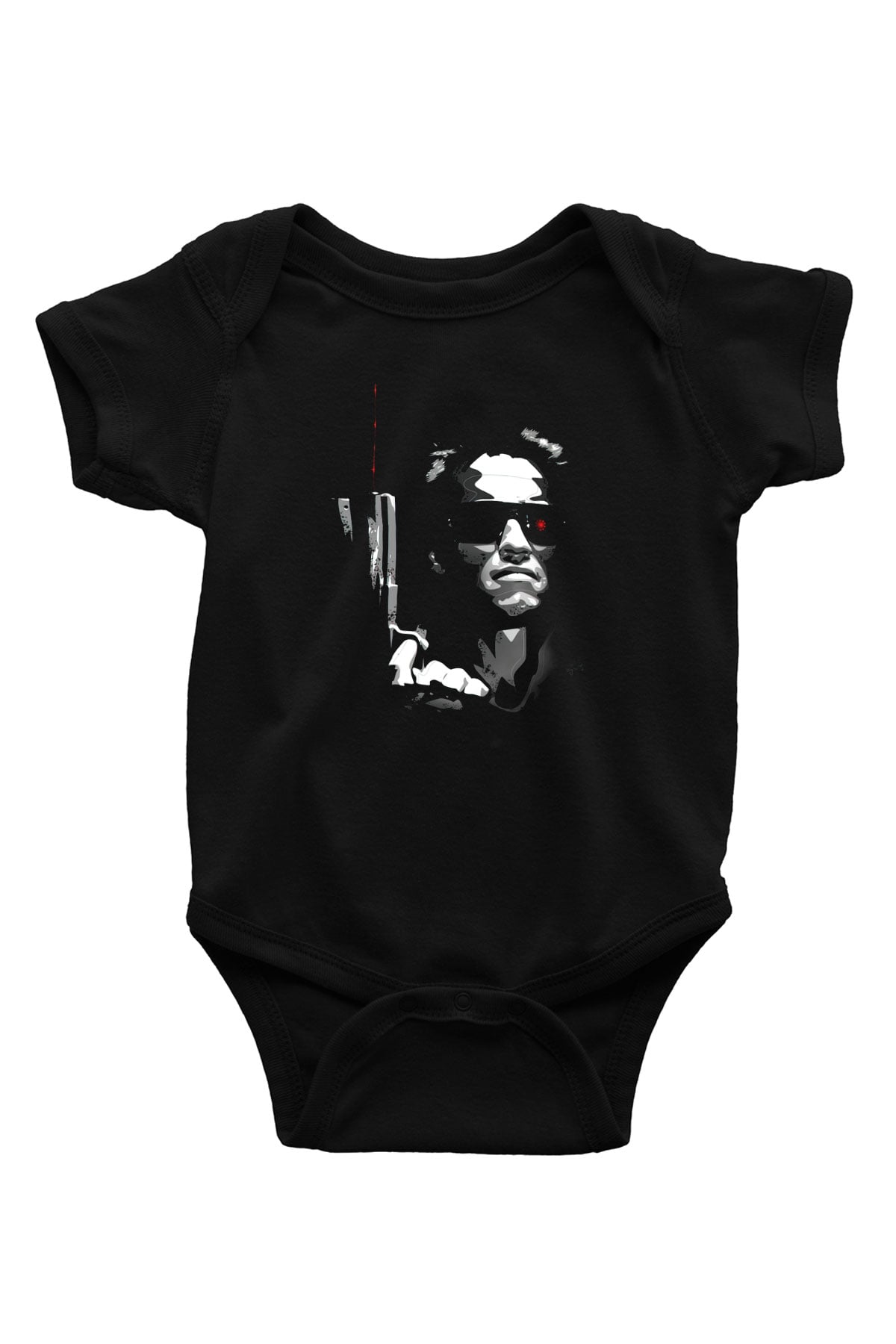 The Terminator Baskılı Siyah Bebek Body - Zıbın