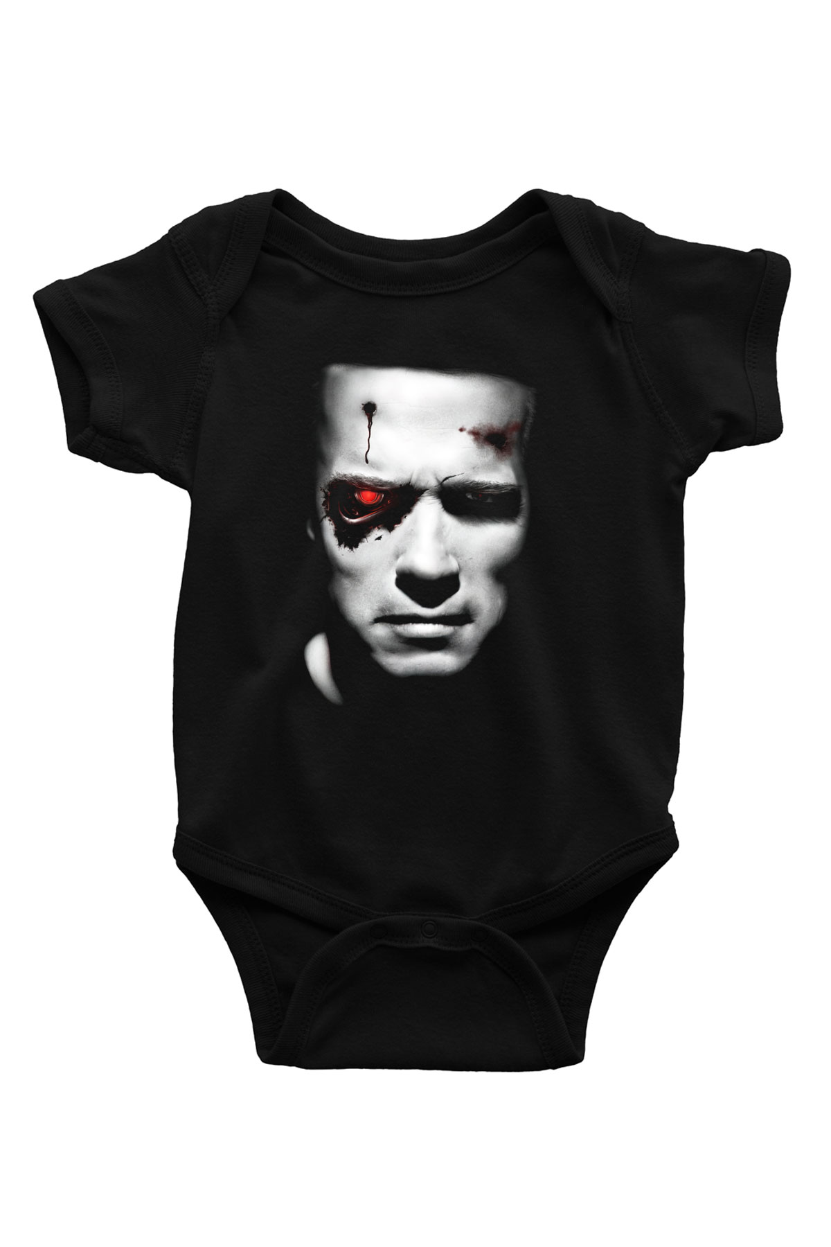 The Terminator Baskılı Siyah Bebek Body - Zıbın