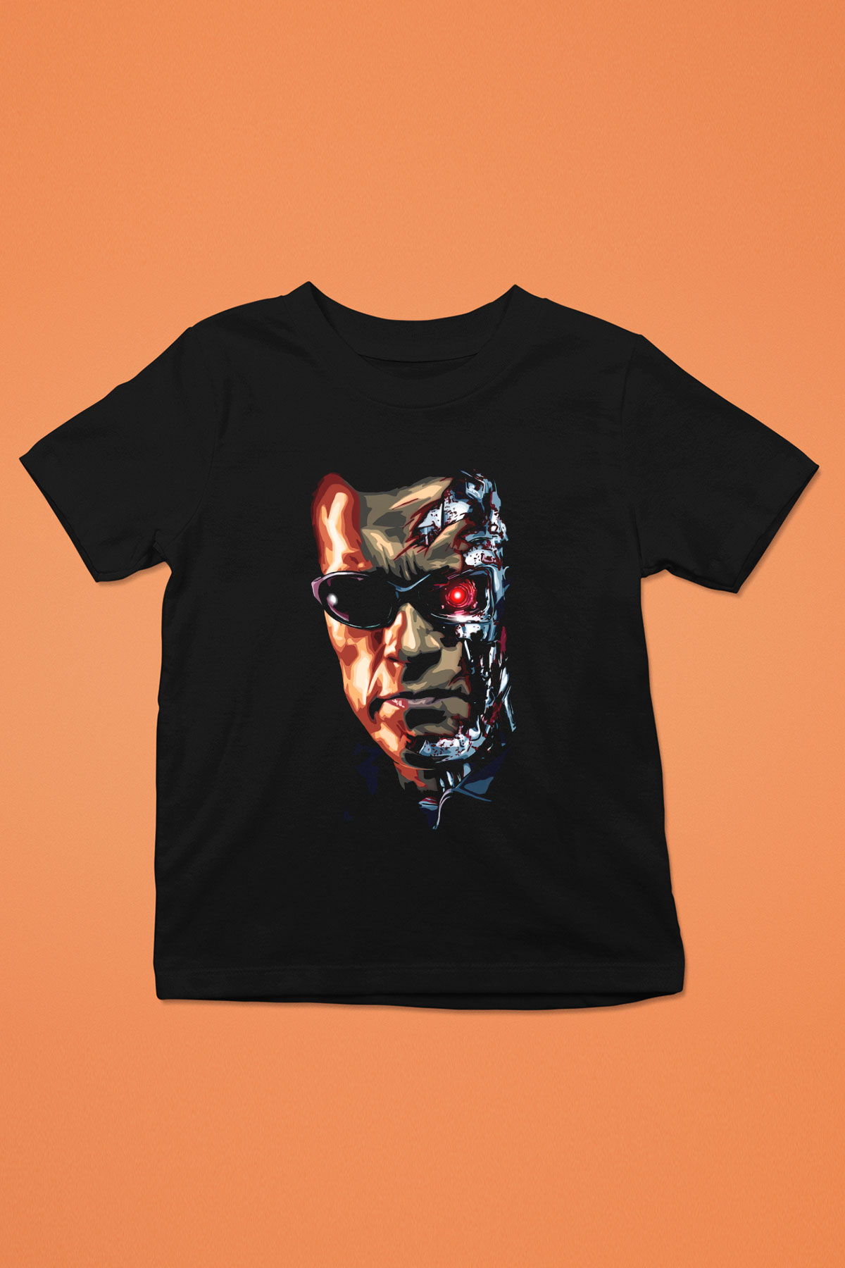 The Terminator Baskılı Siyah Unisex Çocuk Tişört