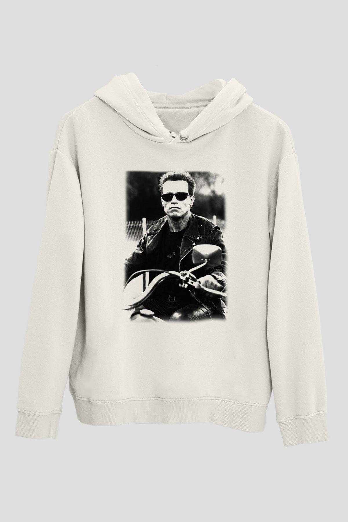 The Terminator Beyaz Unisex Hoodie