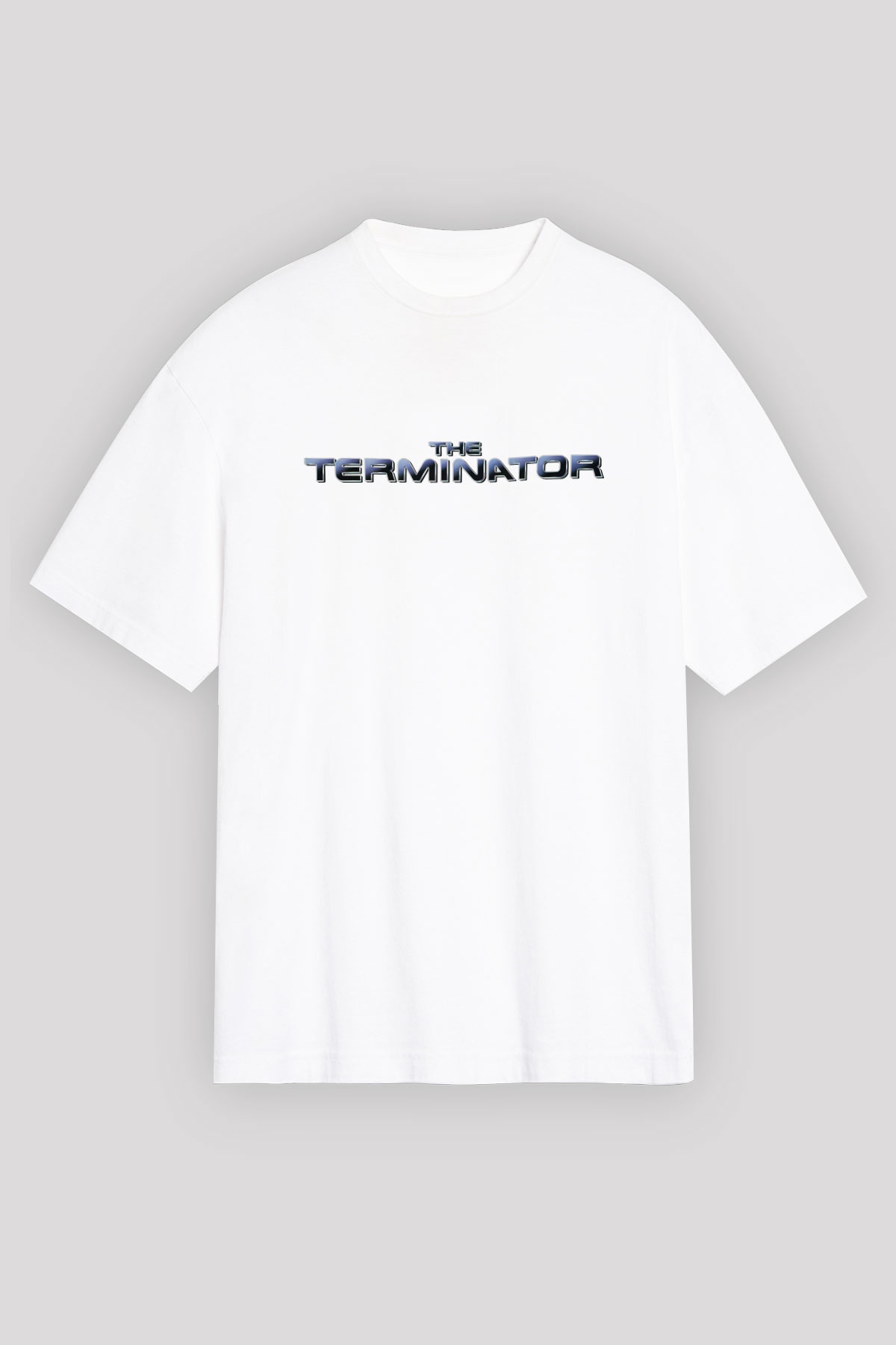 The Terminator Beyaz Unisex Oversize Tişört T-Shirt
