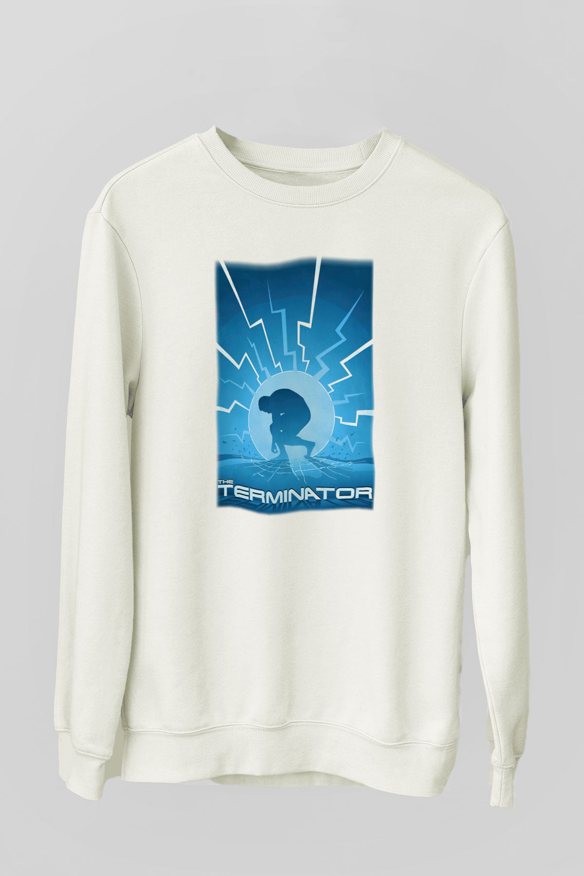 The Terminator Beyaz Unisex Sweatshirt