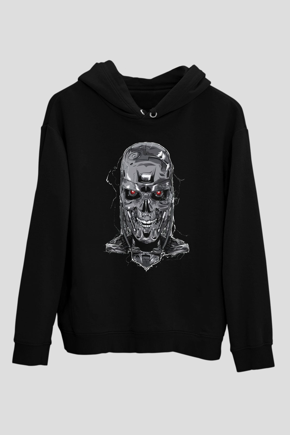 The Terminator Siyah Unisex Kapşonlu Sweatshirt