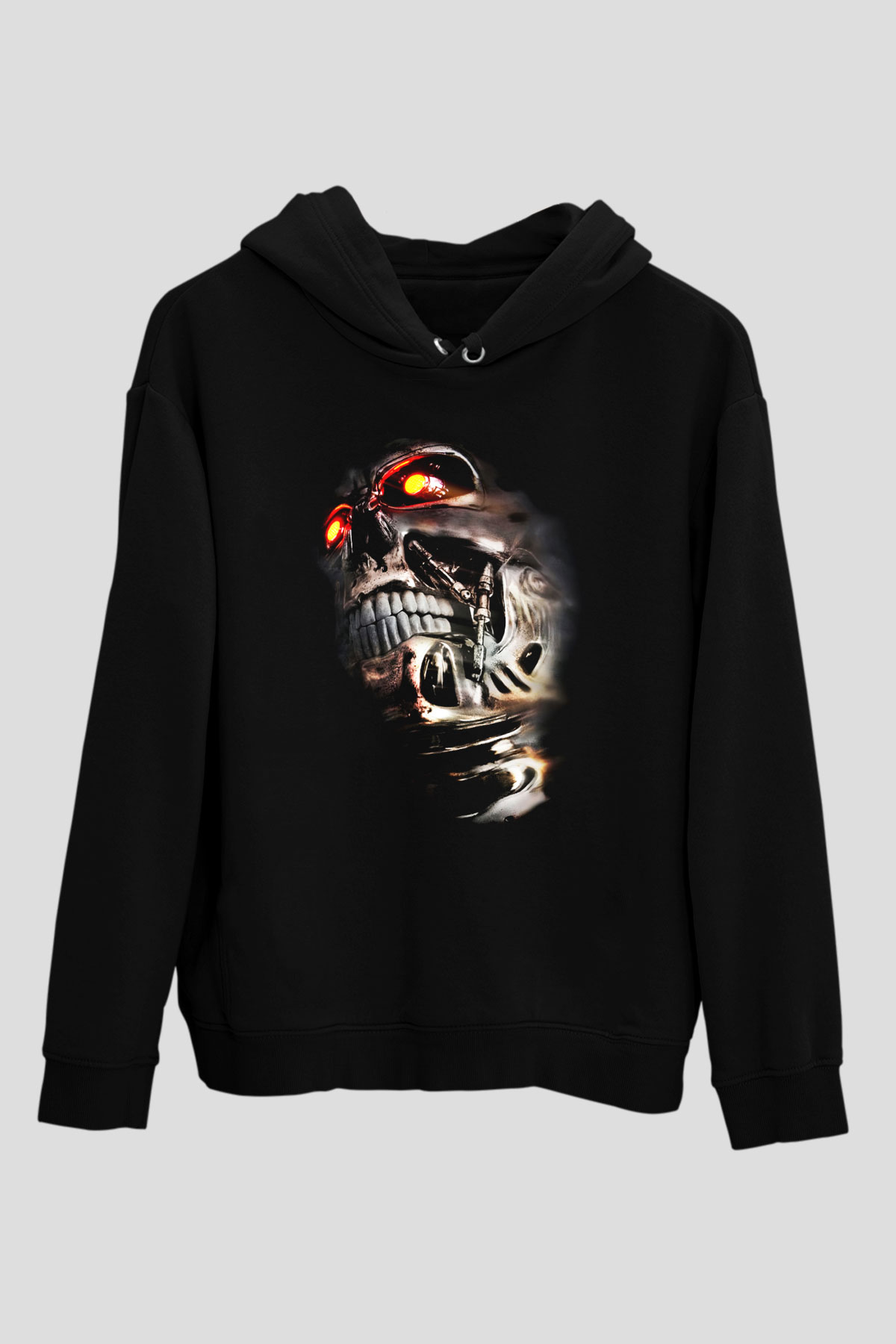 The Terminator Siyah Unisex Kapşonlu Sweatshirt