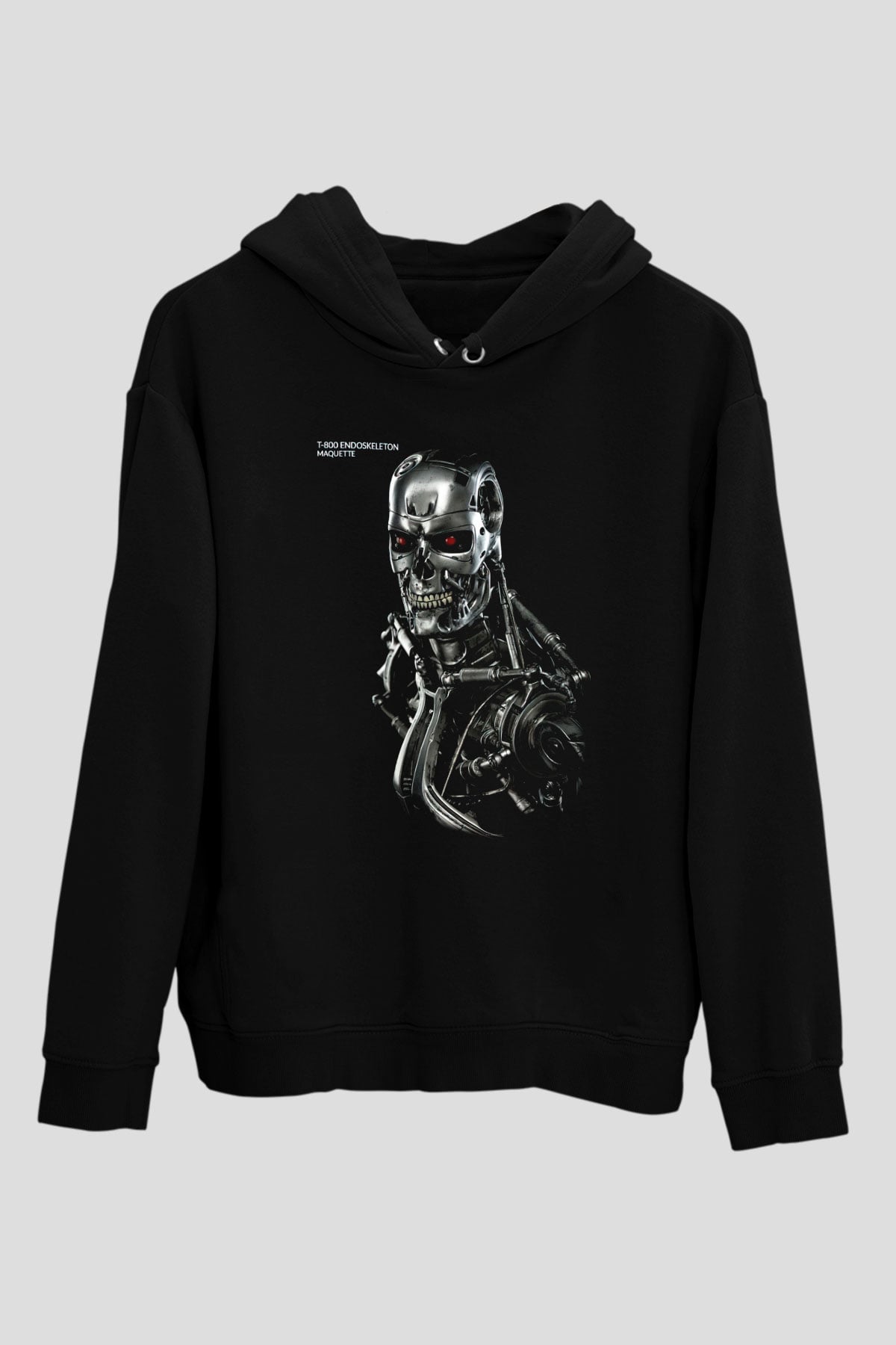 The Terminator Siyah Unisex Kapşonlu Sweatshirt