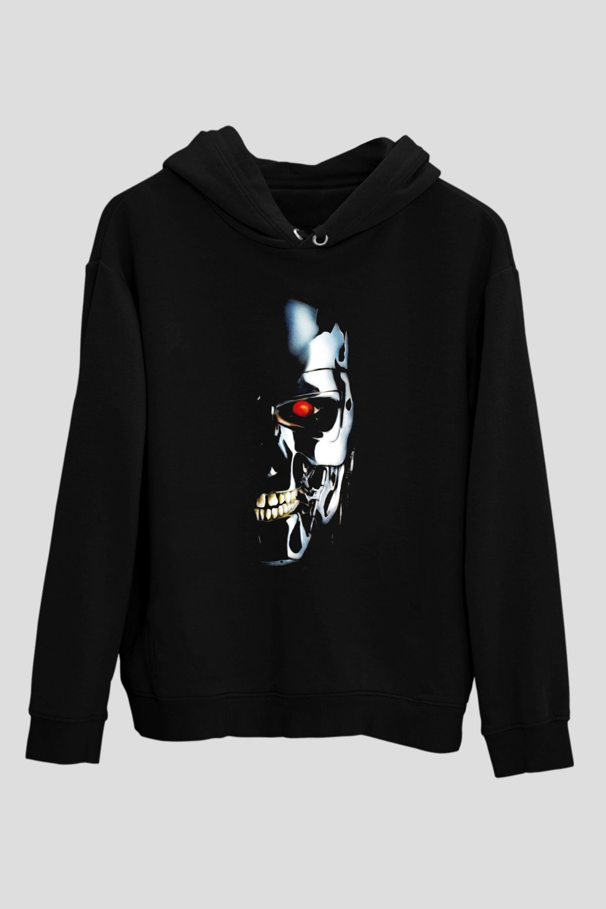 The Terminator Siyah Unisex Kapşonlu Sweatshirt
