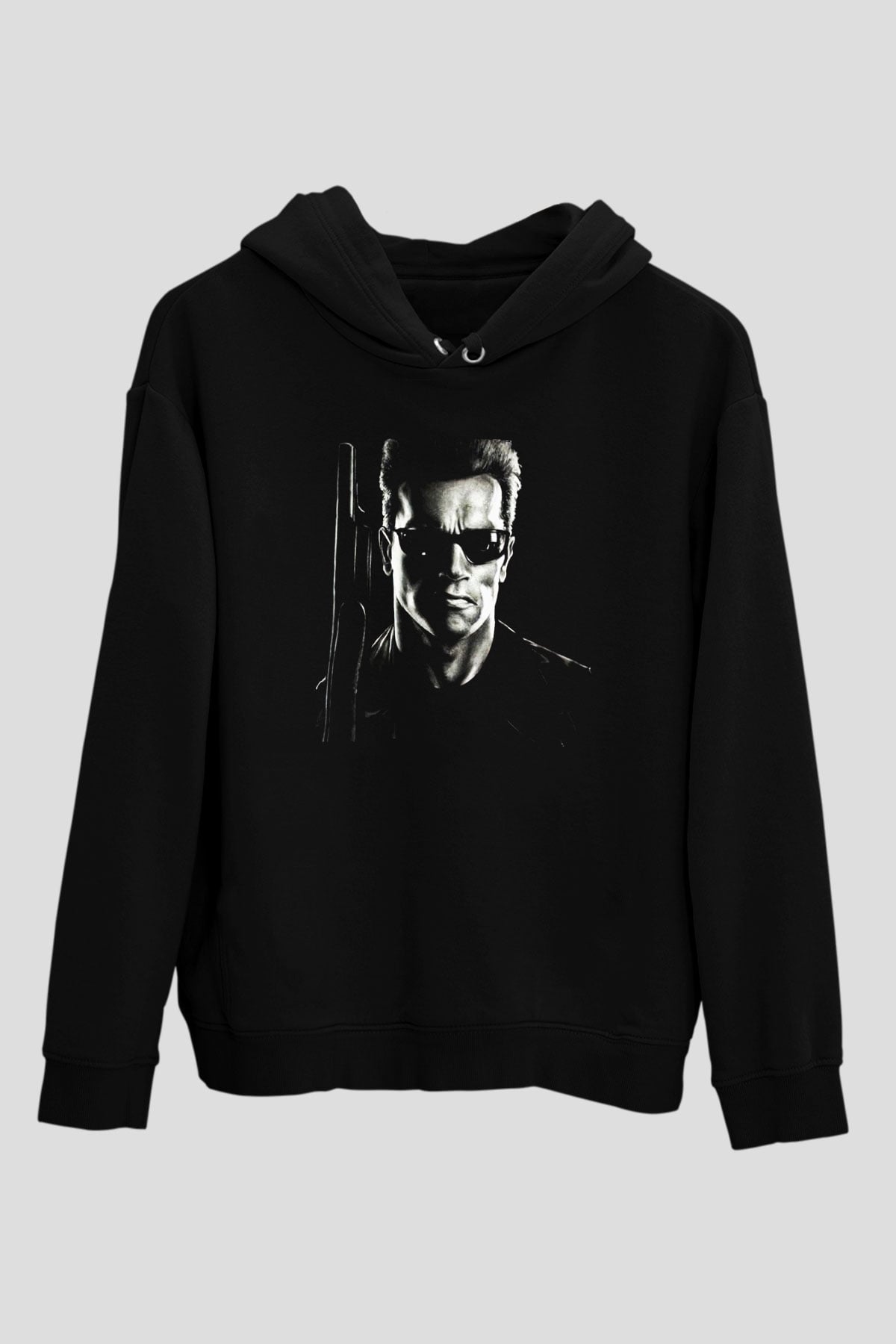 The Terminator Siyah Unisex Kapşonlu Sweatshirt