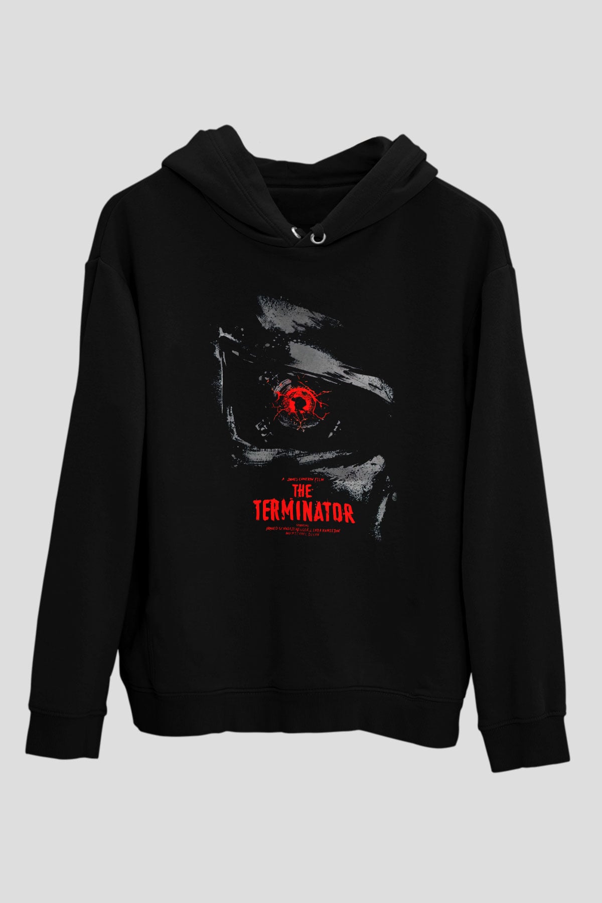 The Terminator Siyah Unisex Kapşonlu Sweatshirt