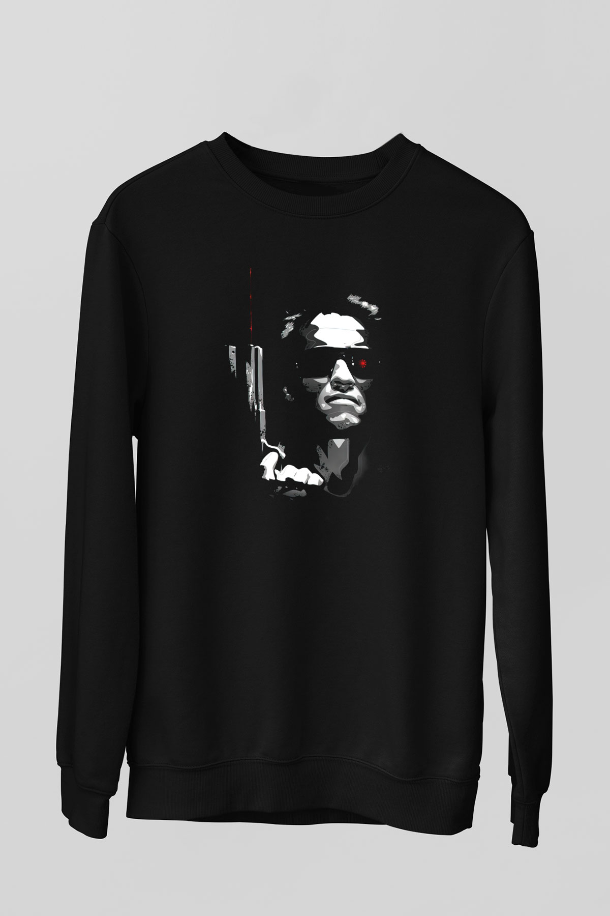 The Terminator Siyah Unisex Sweatshirt