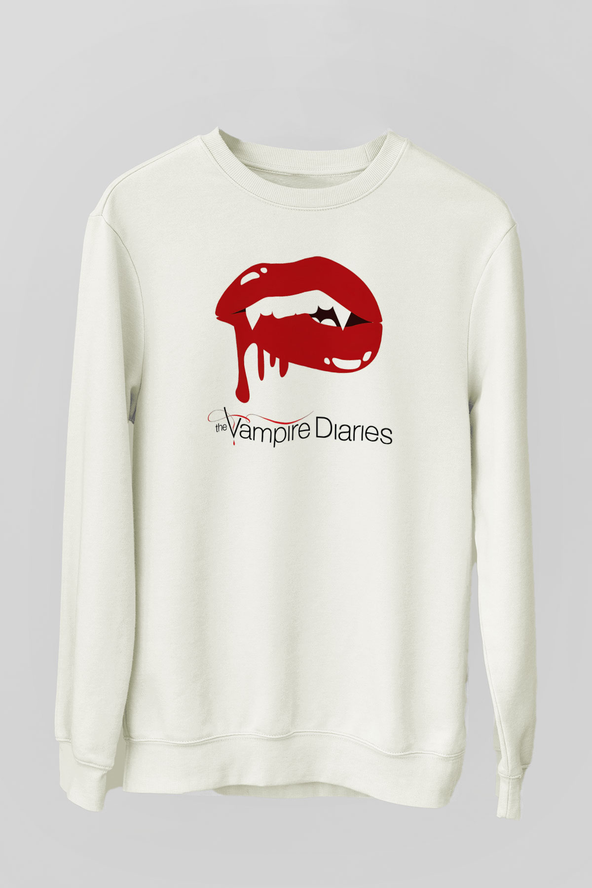 The Vampire Diaries Beyaz Unisex Sweatshirt