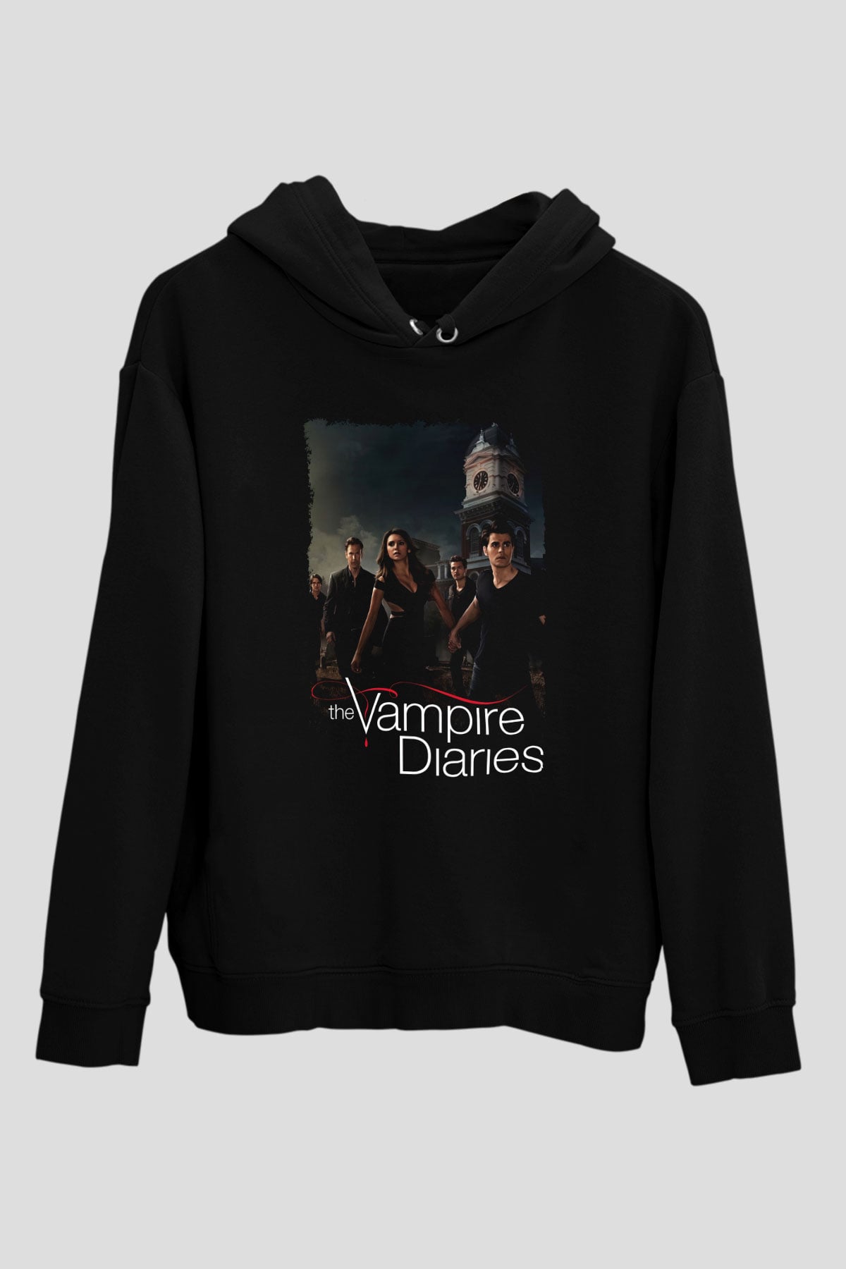 The Vampire Diaries Siyah Unisex Hoodie