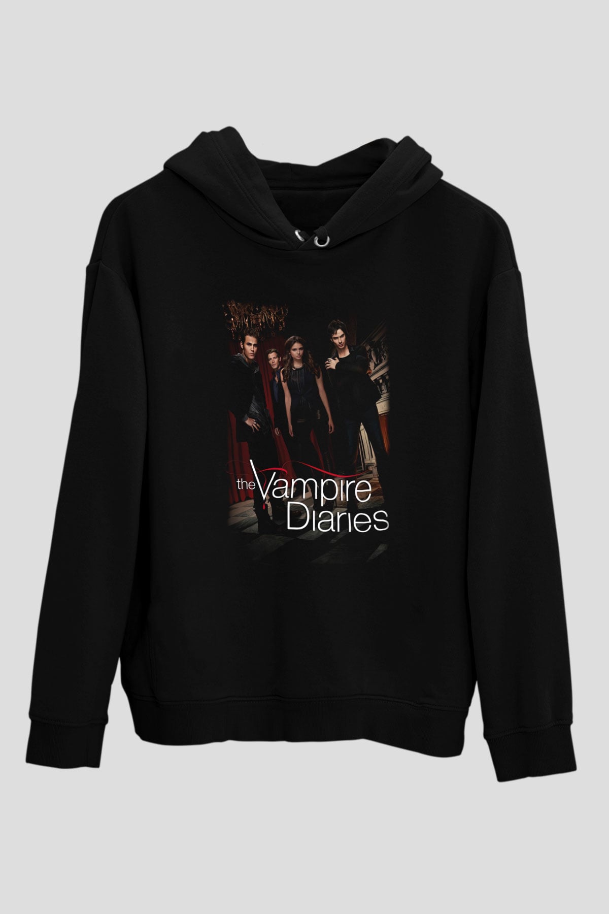 The Vampire Diaries Siyah Unisex Hoodie
