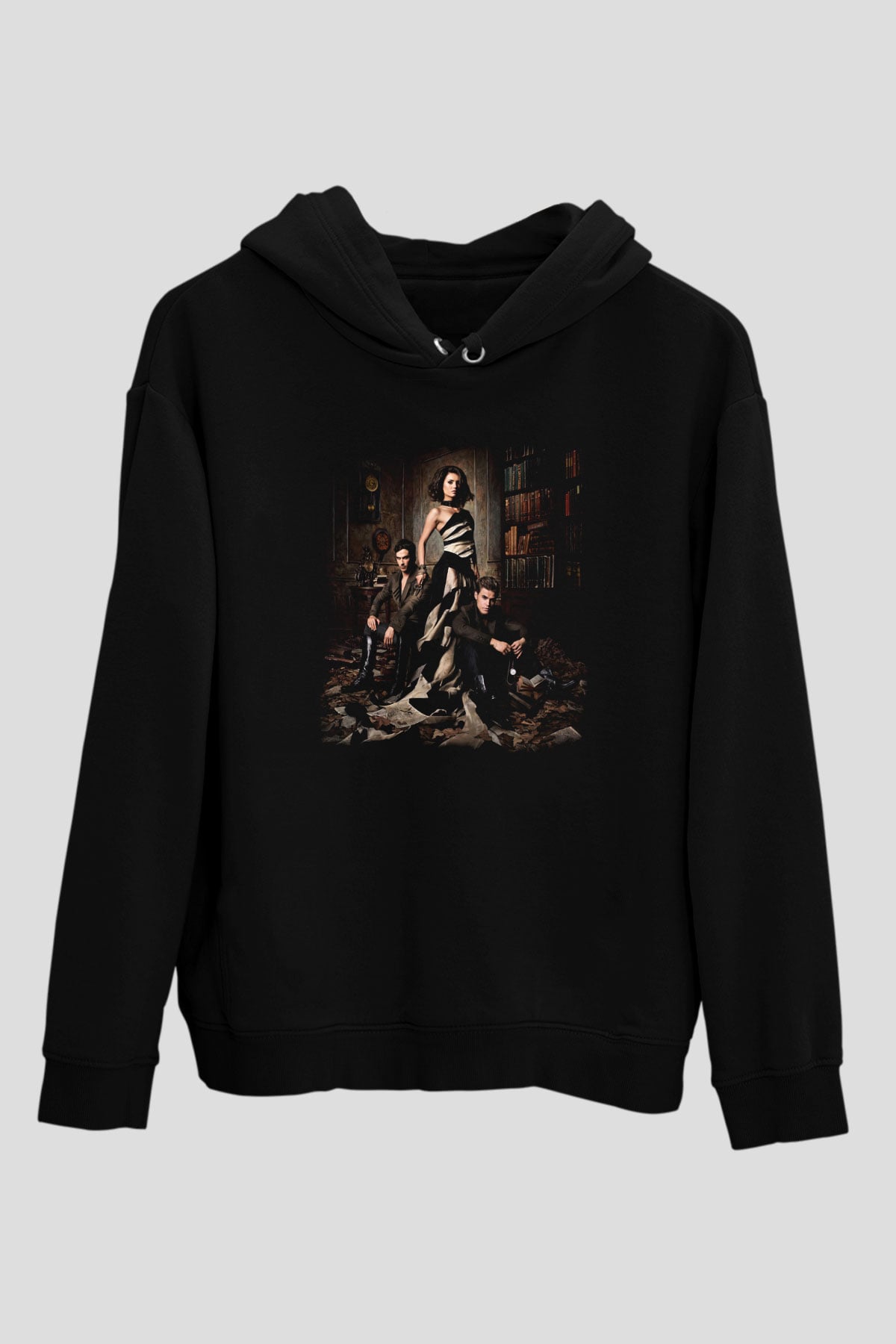 The Vampire Diaries Siyah Unisex Hoodie
