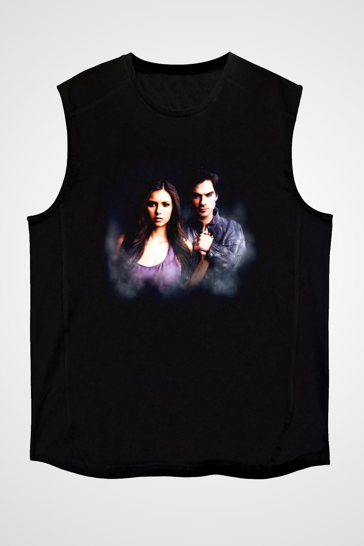 The Vampire Diaries Siyah Unisex Kolsuz Tişört