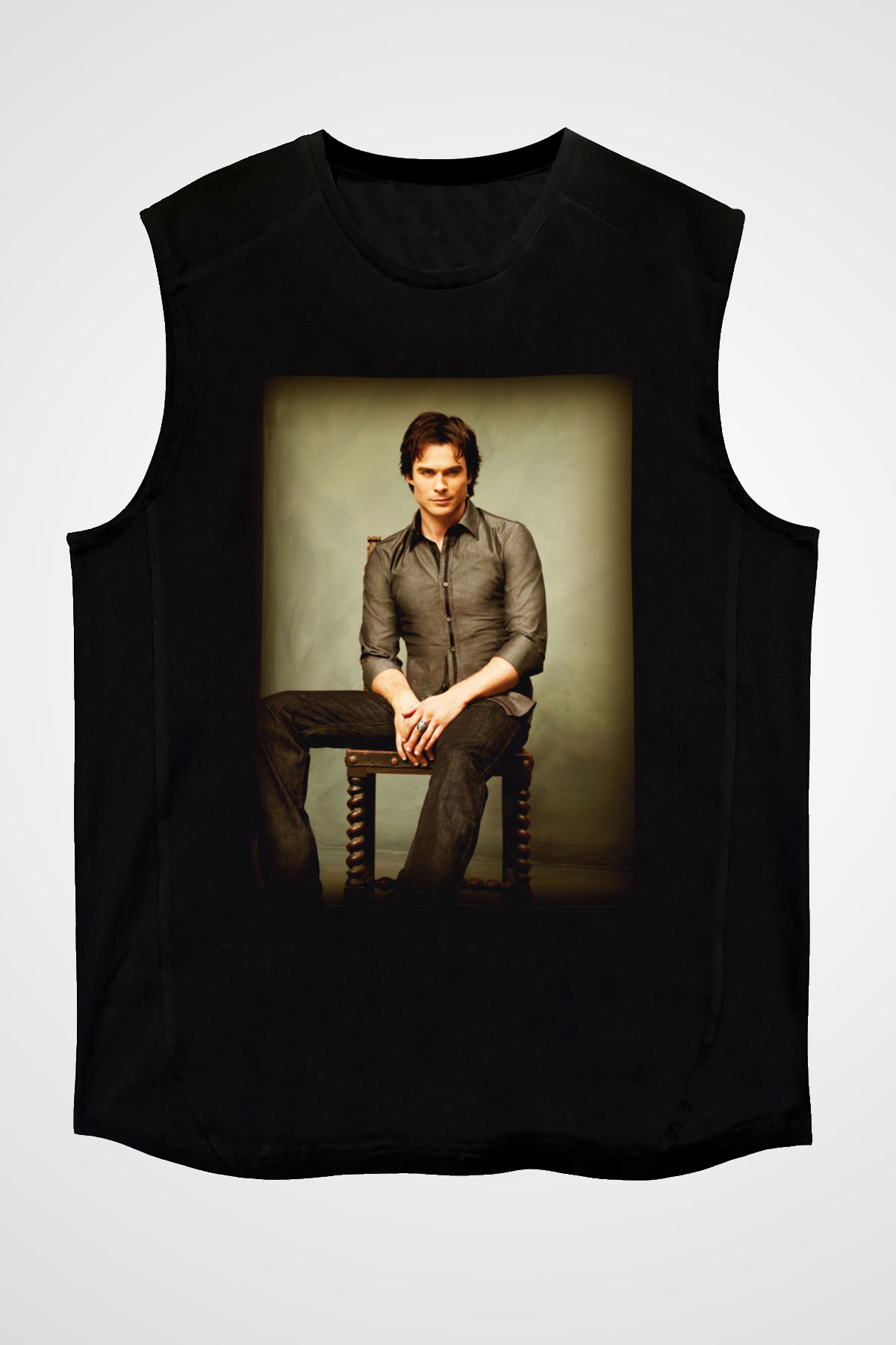 The Vampire Diaries Siyah Unisex Kolsuz Tişört