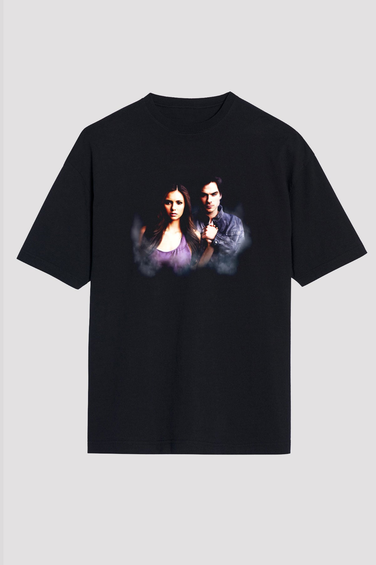 The Vampire Diaries Siyah Unisex Oversize Tişört T-Shirt