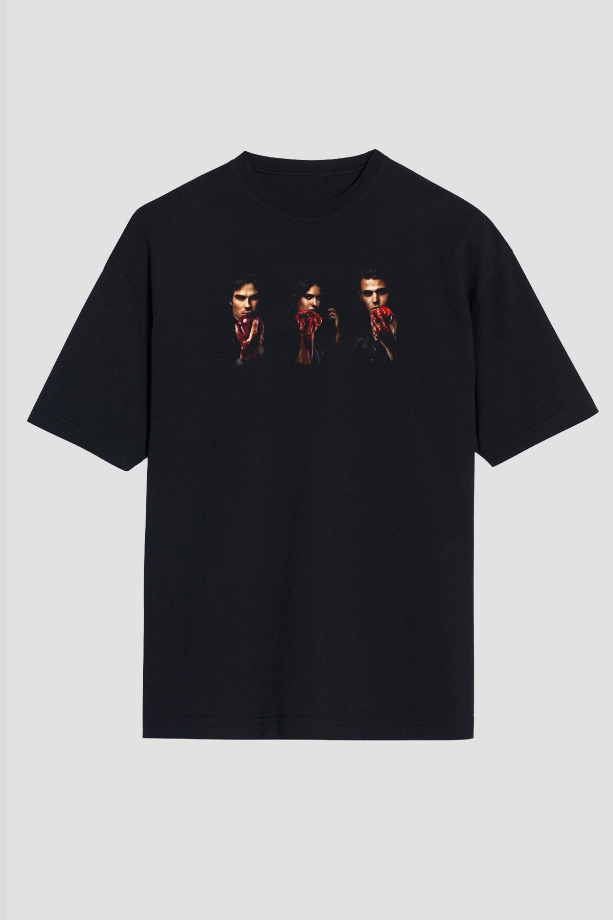 The Vampire Diaries Siyah Unisex Oversize Tişört T-Shirt