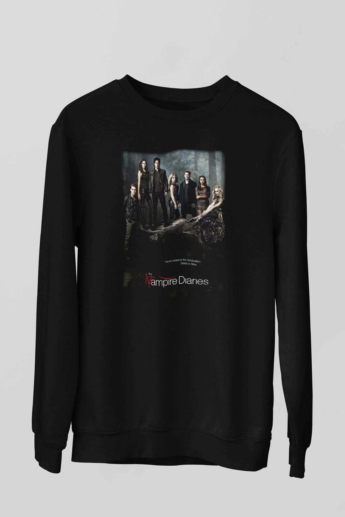 The Vampire Diaries Siyah Unisex Sweatshirt