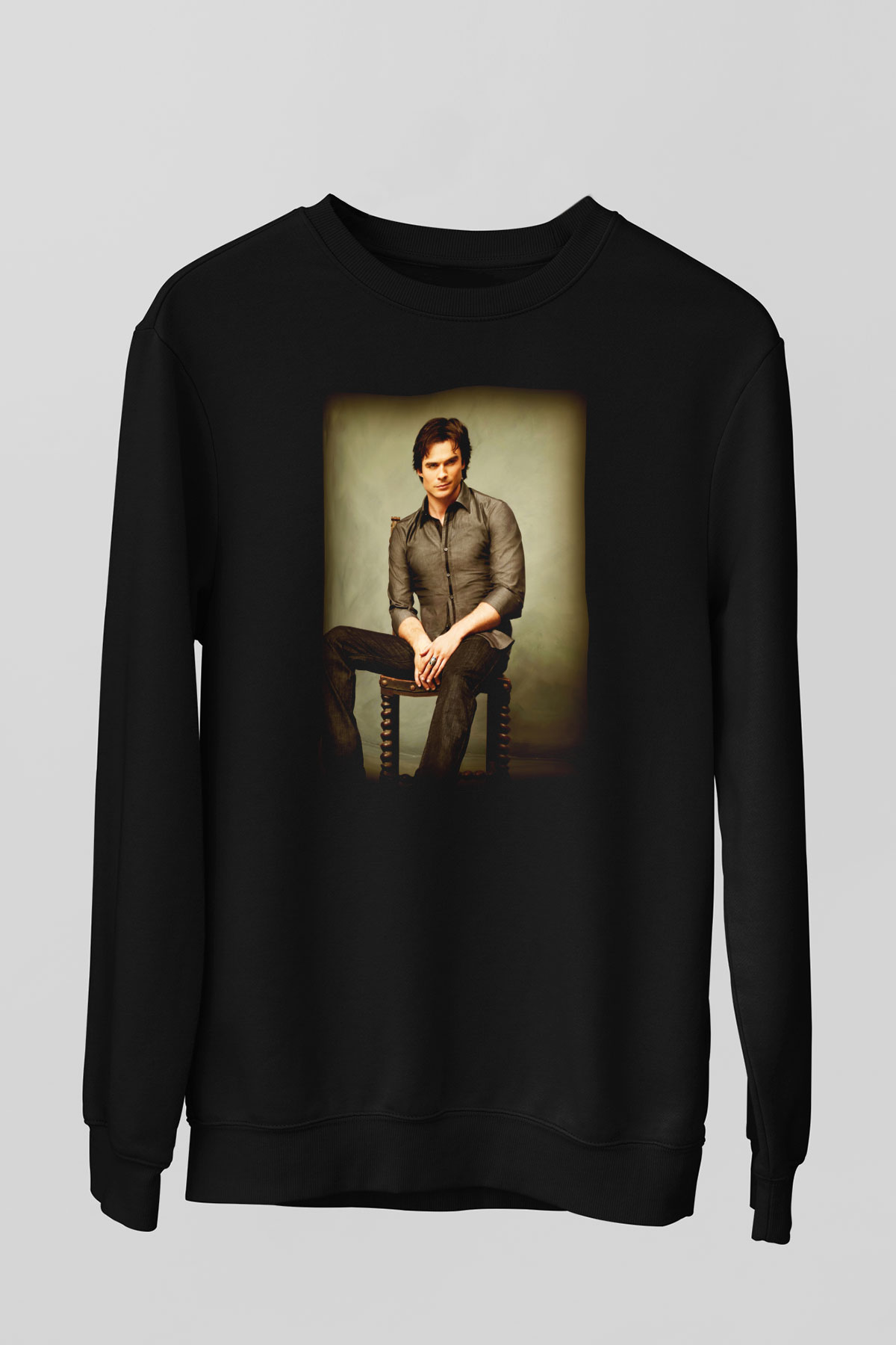 The Vampire Diaries Siyah Unisex Sweatshirt
