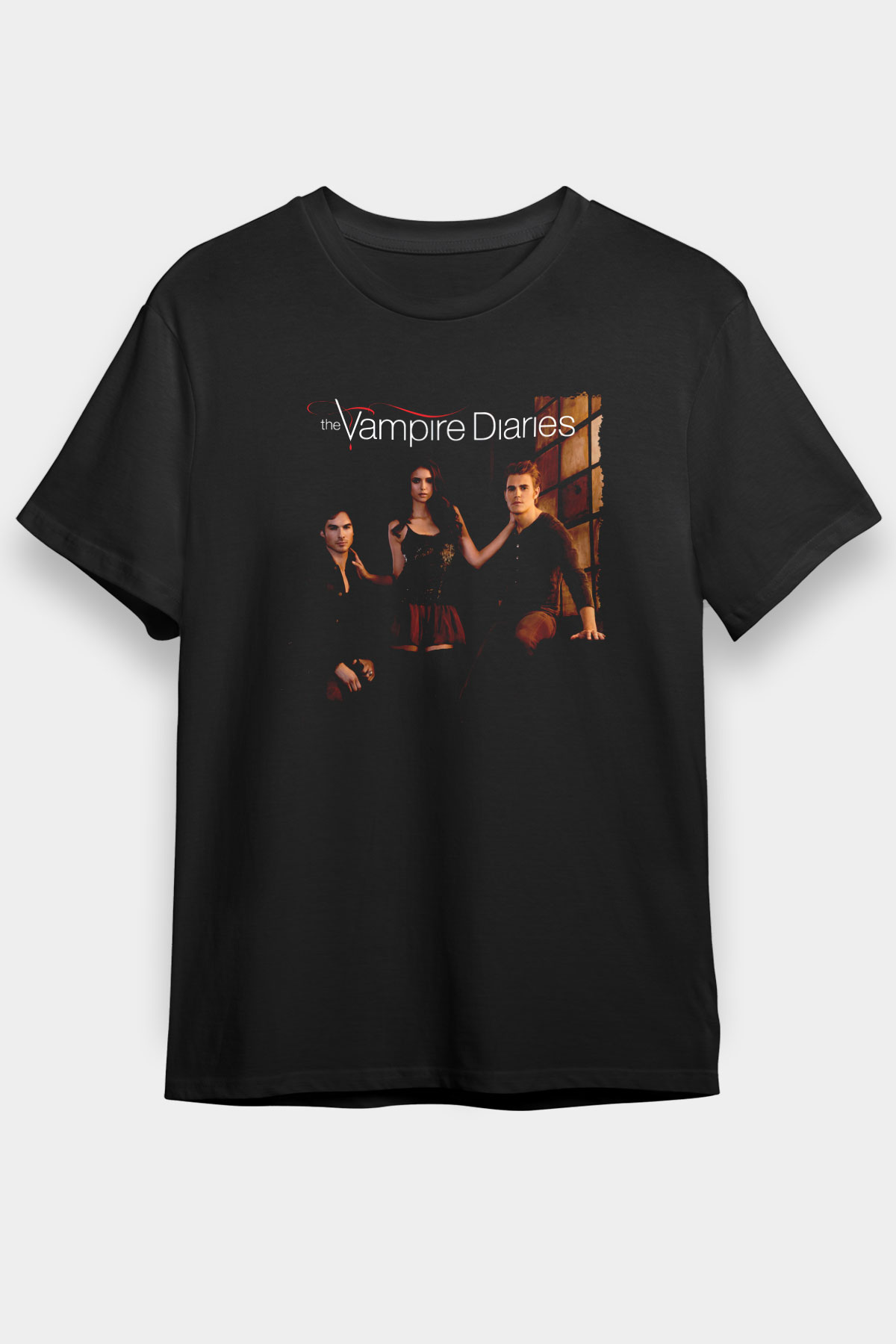 The Vampire Diaries Siyah Unisex Graphic Tee - STREETWEAR