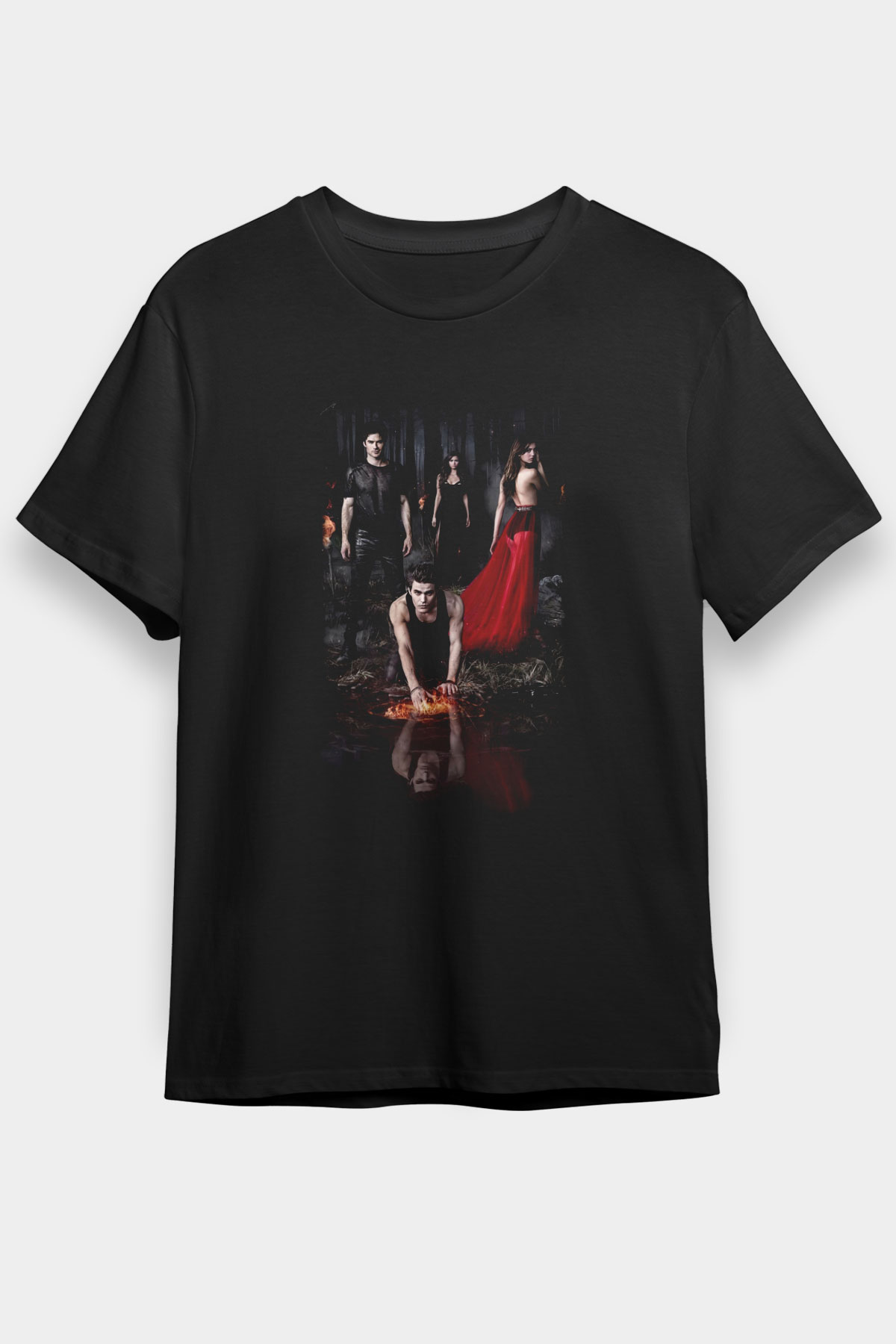 The Vampire Diaries Siyah Unisex Graphic Tee - STREETWEAR