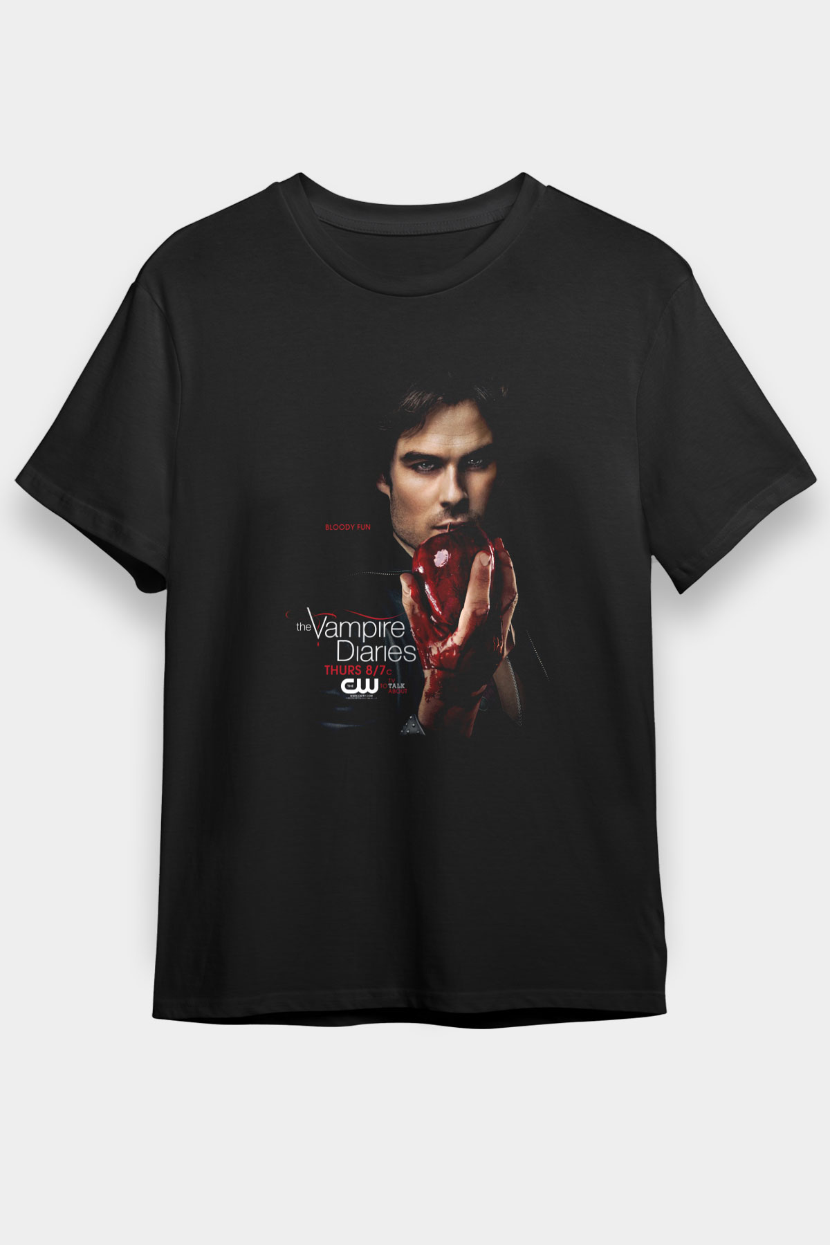 The Vampire Diaries Siyah Unisex Graphic Tee - STREETWEAR