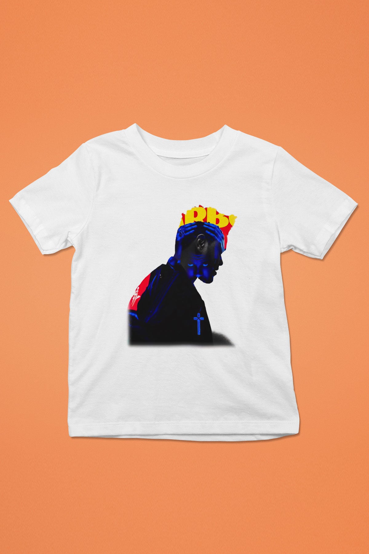 The Weeknd Baskılı Beyaz Unisex Çocuk Tişört