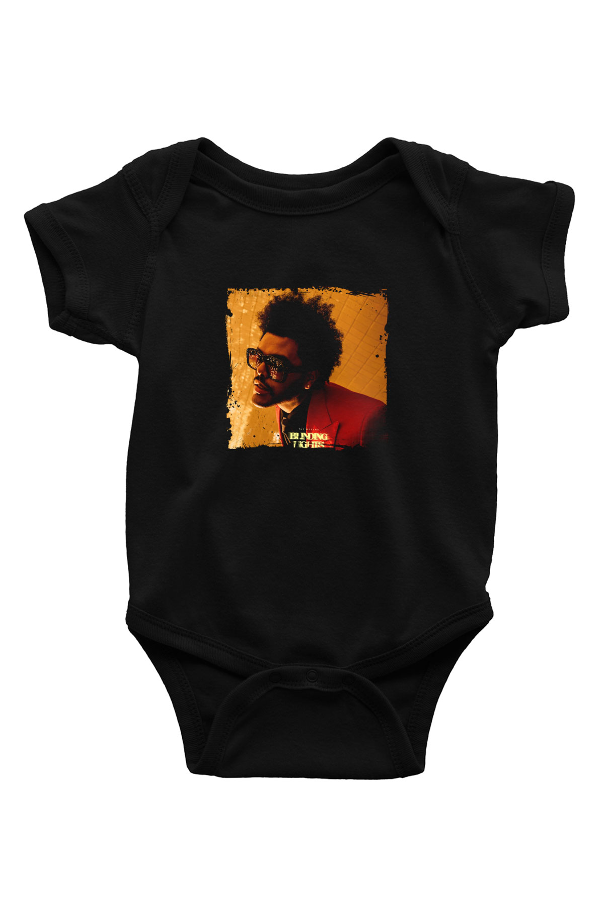 The Weeknd Baskılı Unisex Siyah Bebek Body - Zıbın