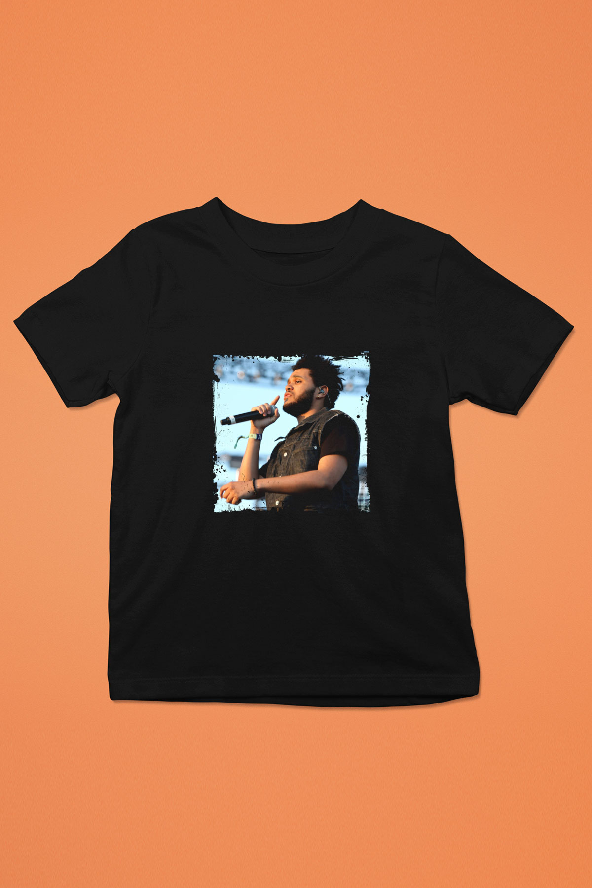 The Weeknd Baskılı Unisex Siyah Çocuk Tişört