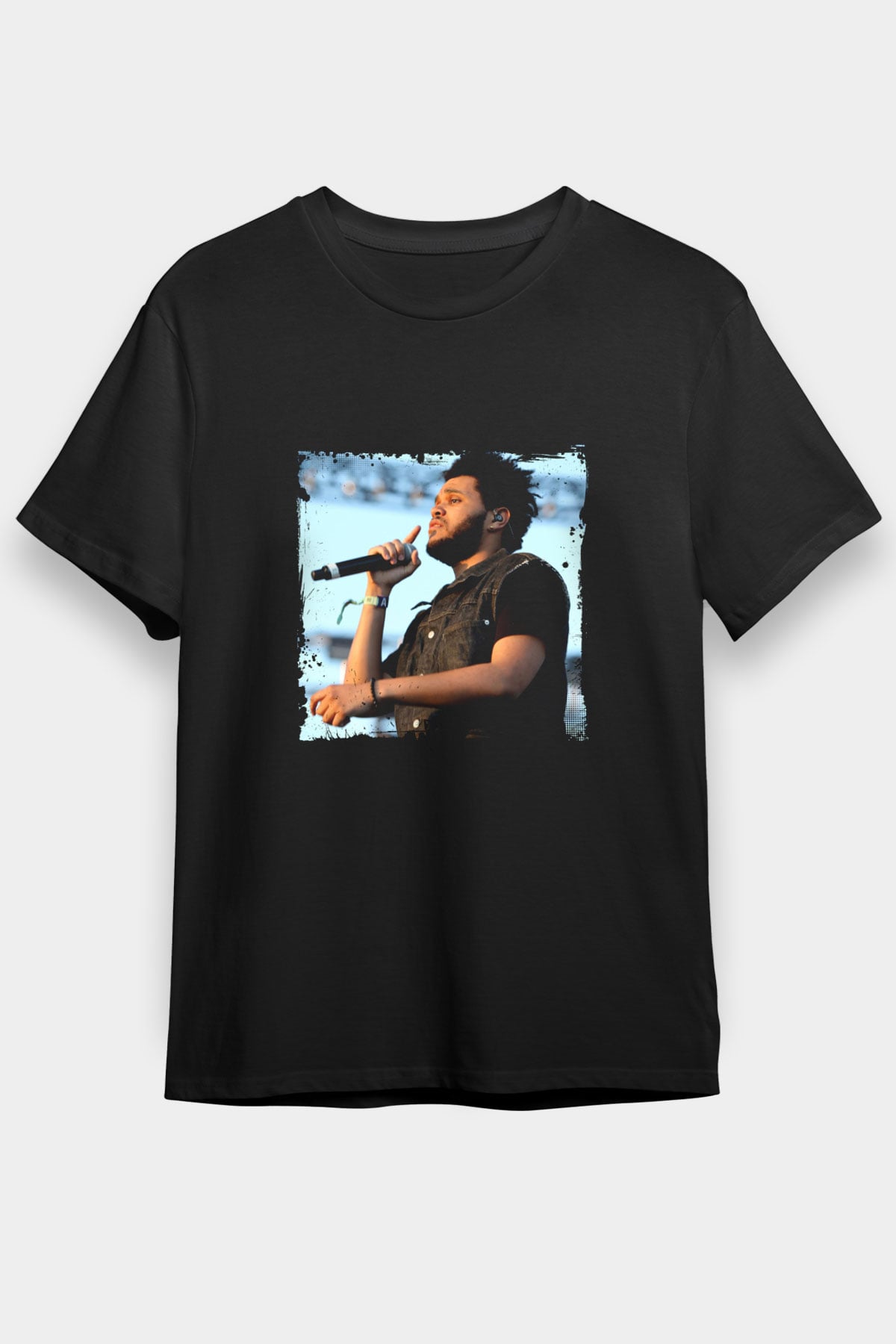 The Weeknd Baskılı Unisex Siyah Tişört