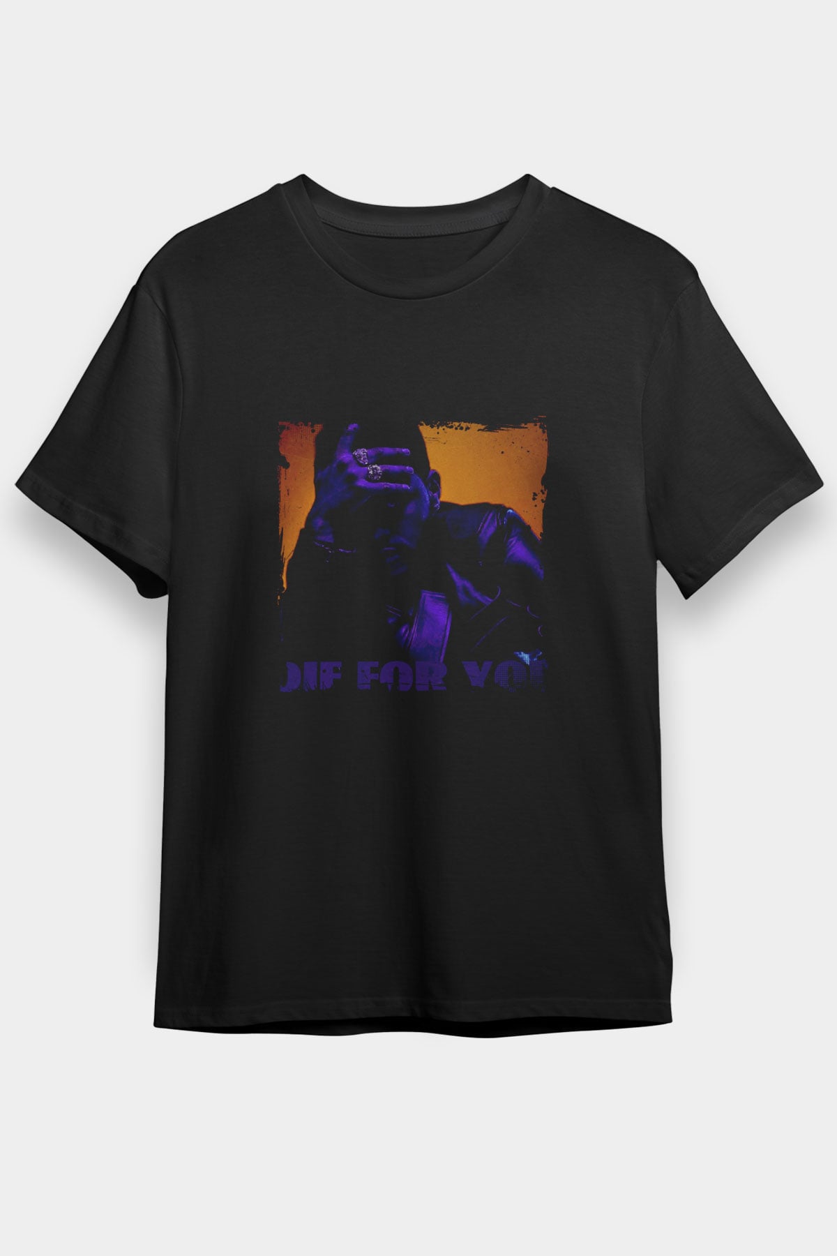 The Weeknd Baskılı Unisex Siyah Tişört