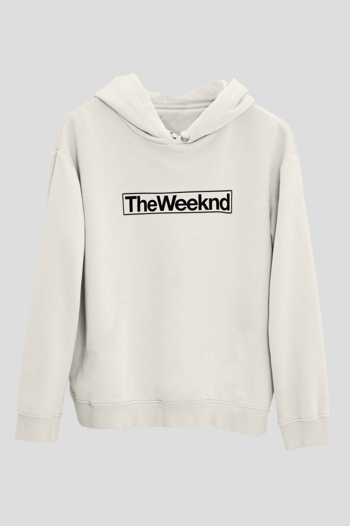 The Weeknd Beyaz Unisex Kapşonlu Sweatshirt
