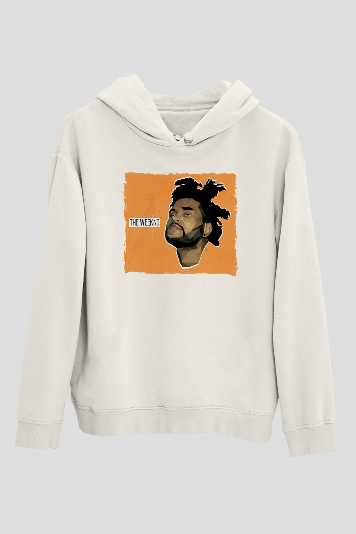 The Weeknd Beyaz Unisex Kapüşonlu Sweatshirt