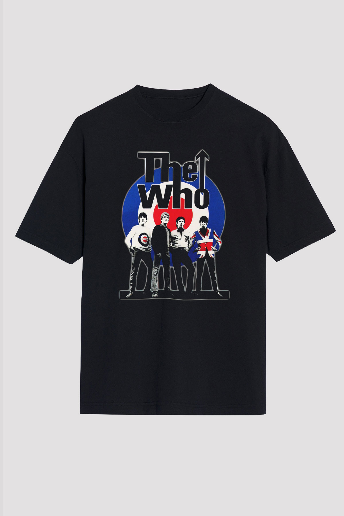 The Who Siyah Unisex Oversize Tişört T-Shirt