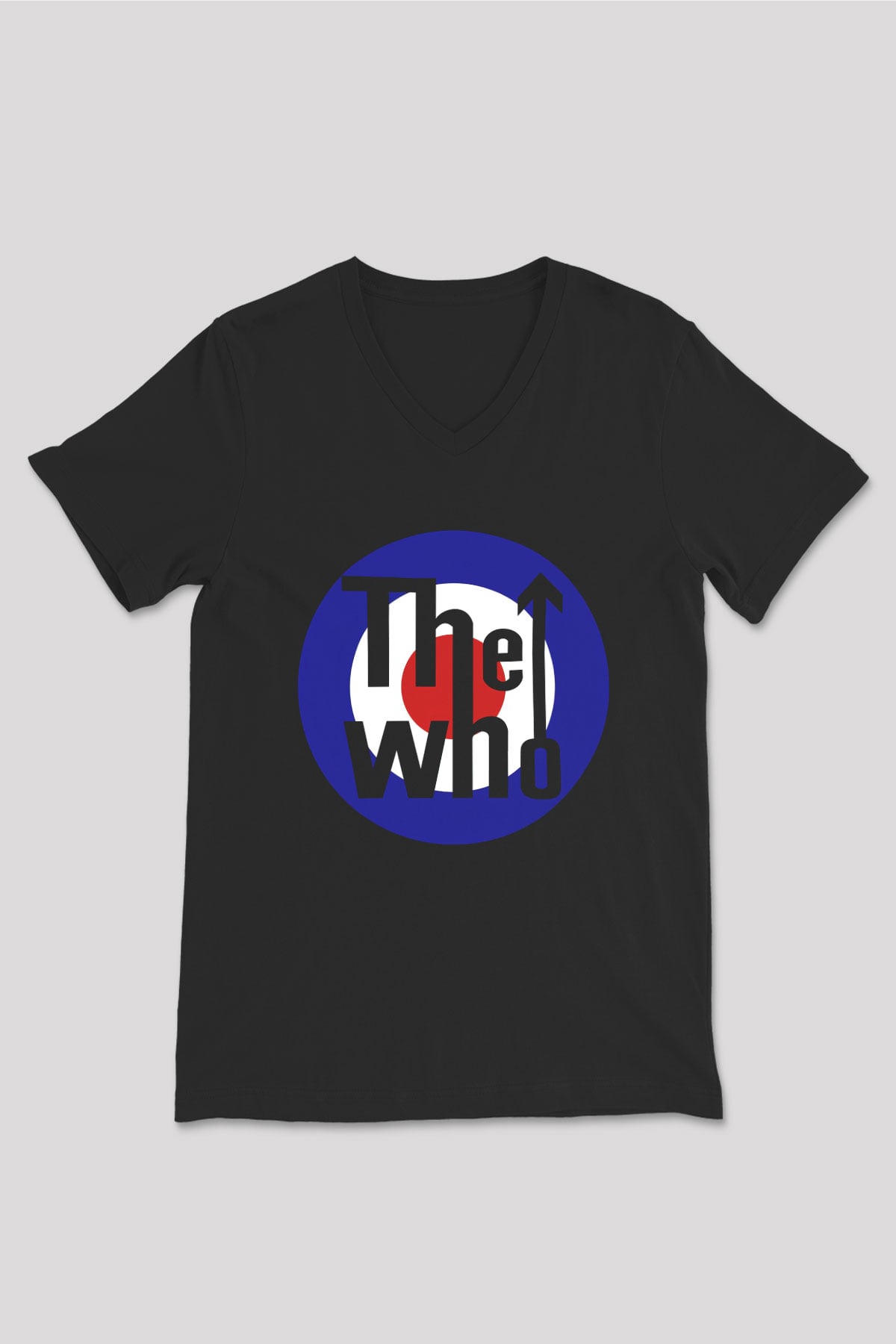 The Who Siyah Unisex V Yaka Tişört T-Shirt
