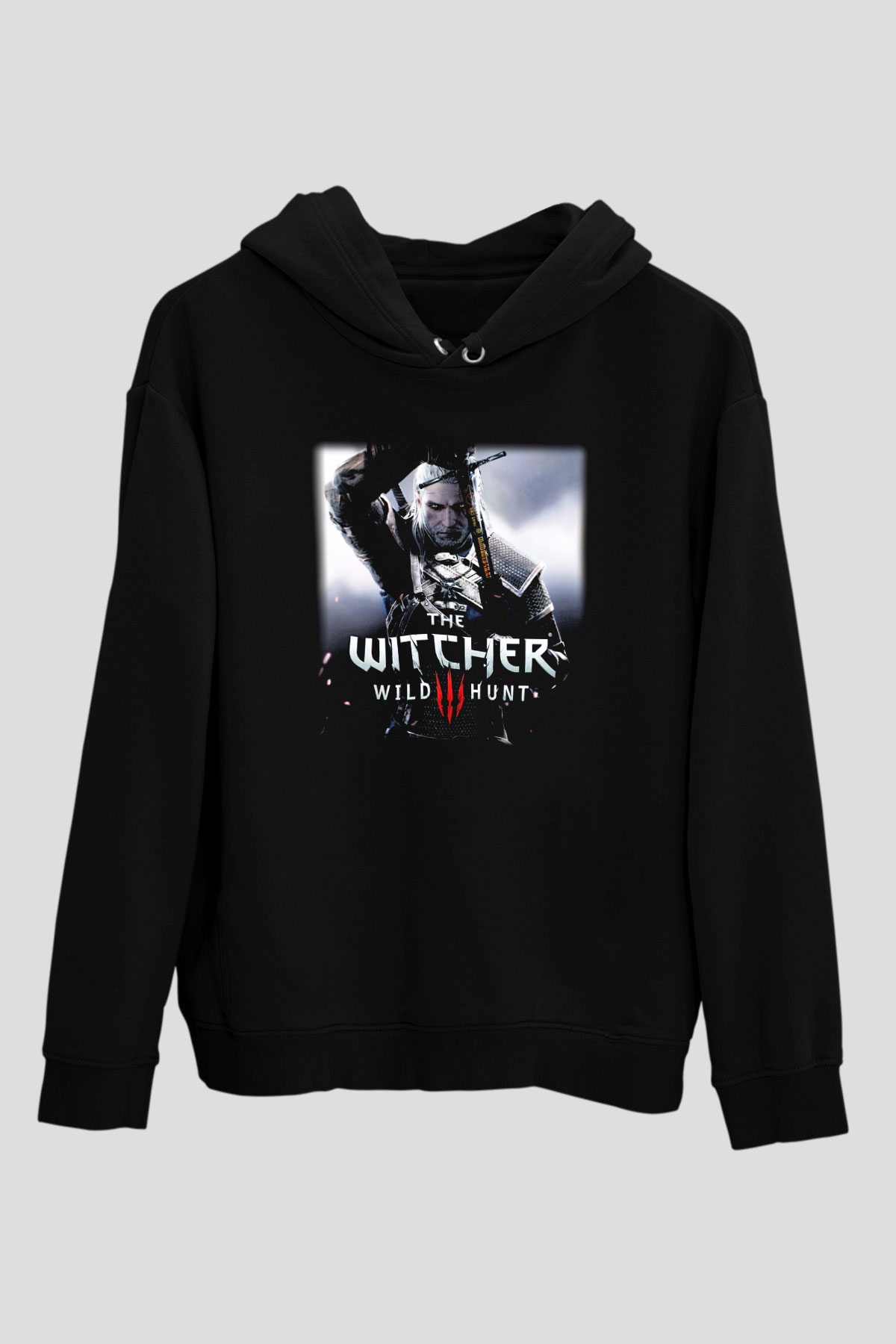 The Witcher Siyah Unisex Hoodie