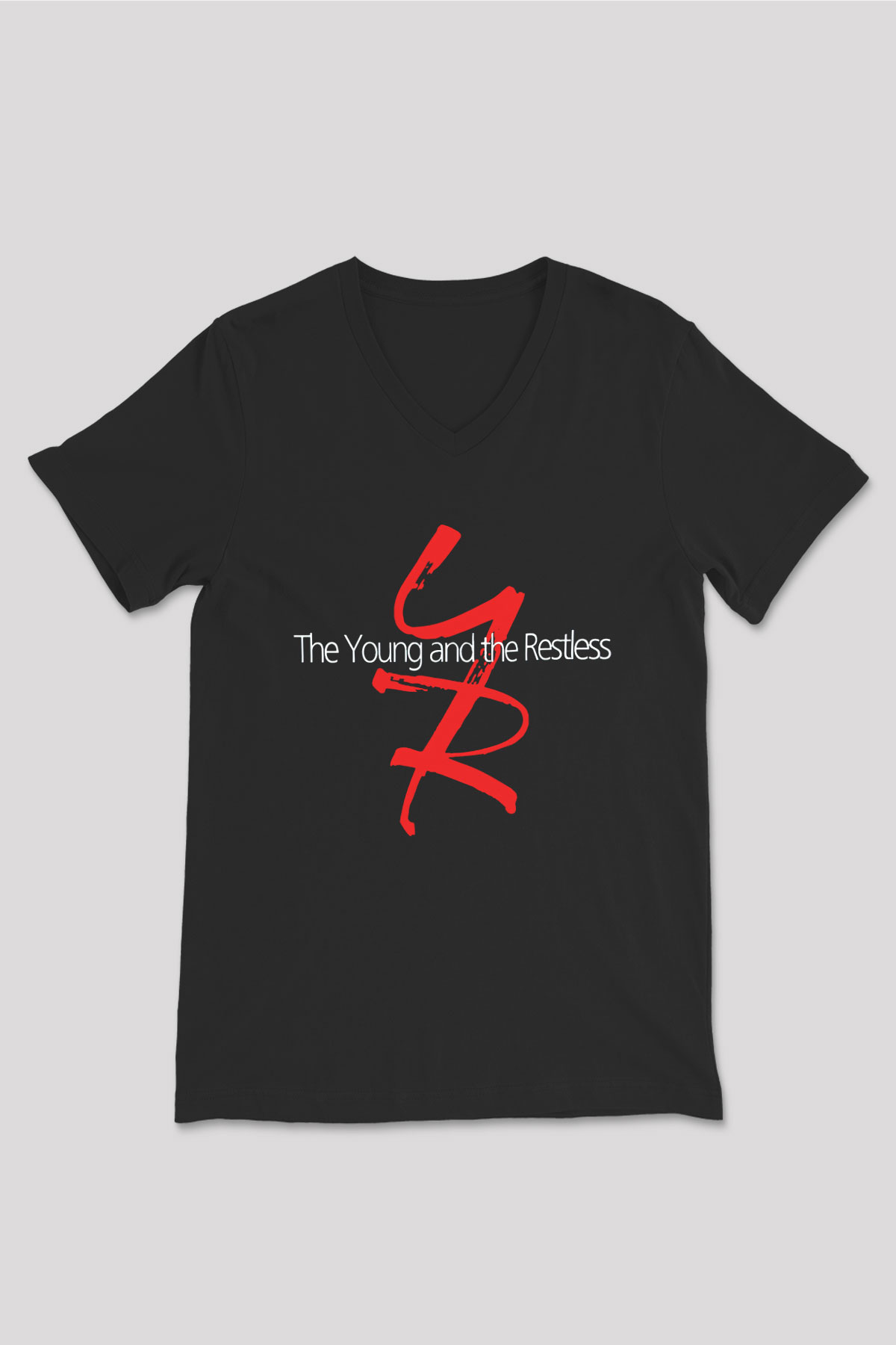 The Young and the Restless Siyah Unisex  V Yaka Tişört