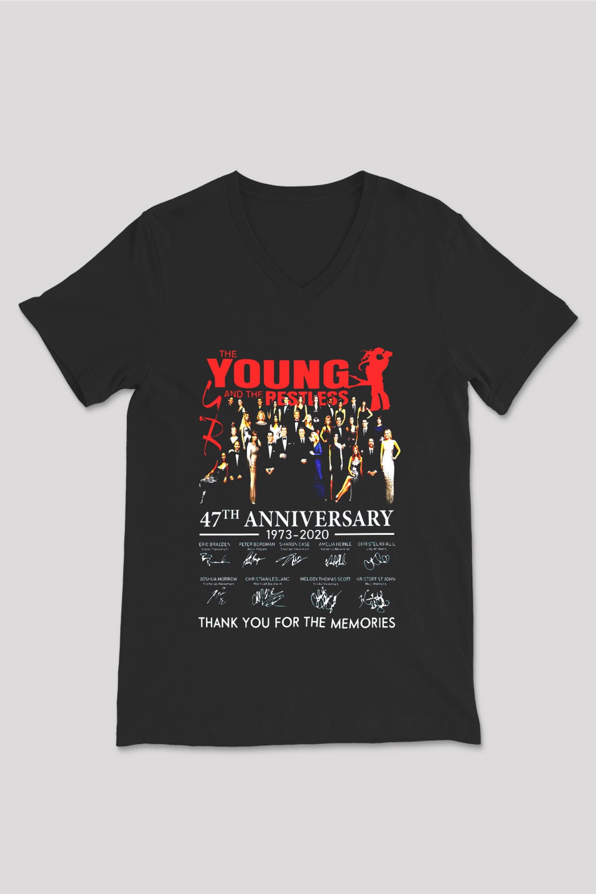 The Young and the Restless Siyah Unisex  V Yaka Tişört