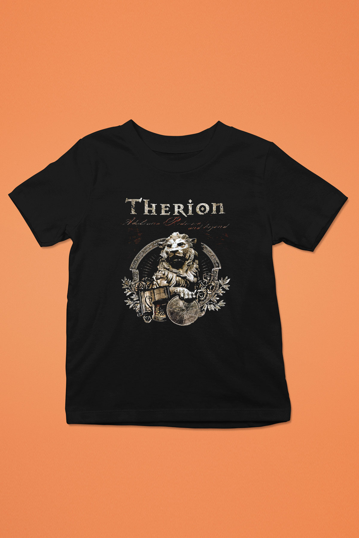 Therion Baskılı Unisex Siyah Çocuk Tişört - Tshirt