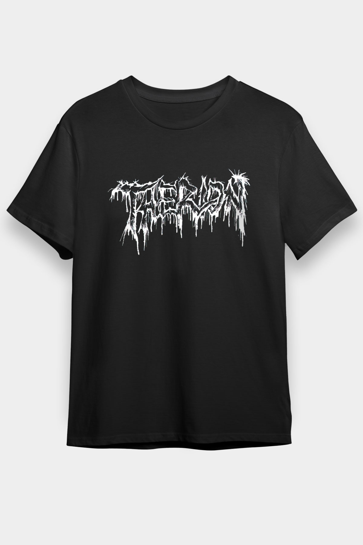 Therion Baskılı Unisex Siyah Tişört - Tshirt