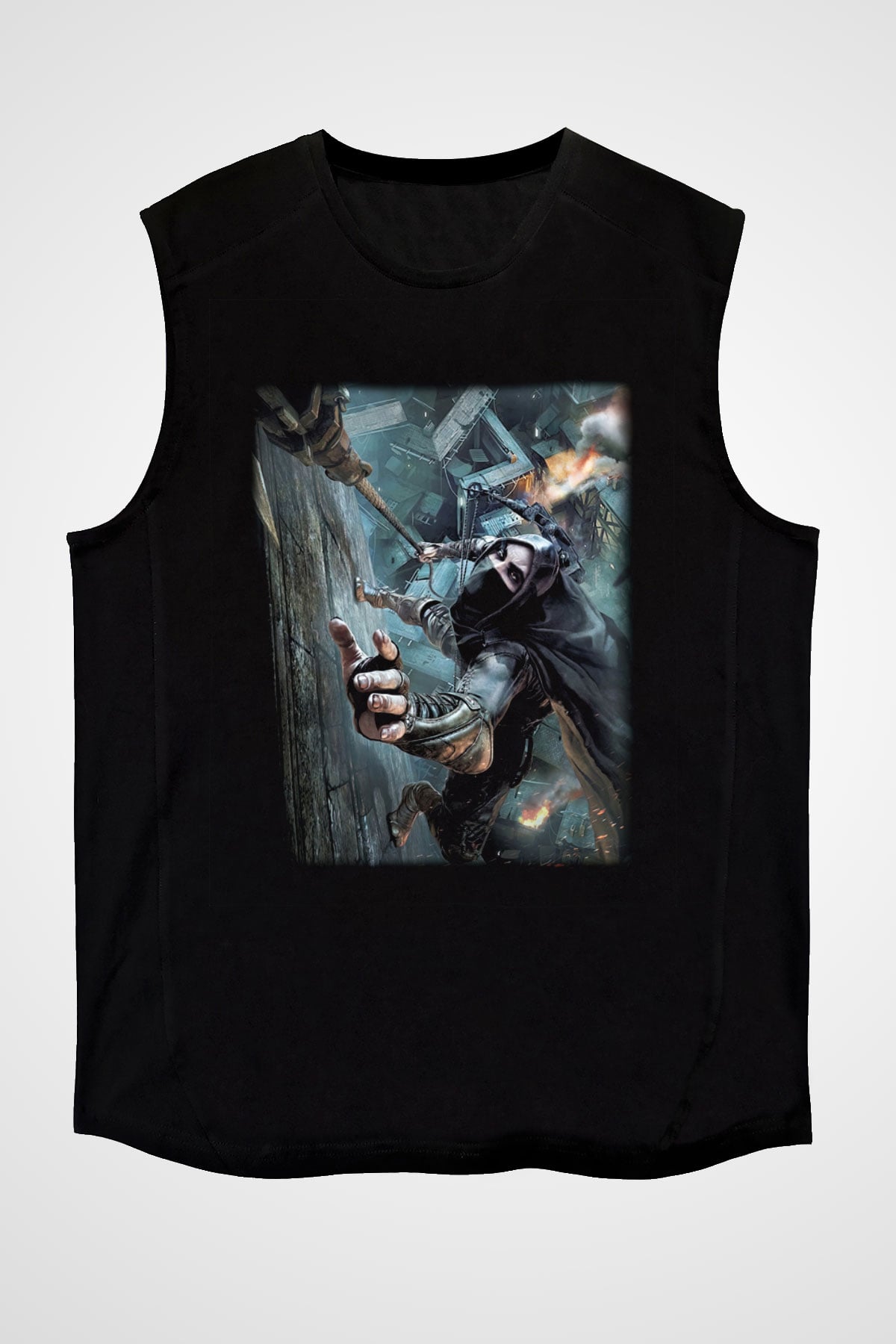 Thief Siyah Unisex Kolsuz Tişört