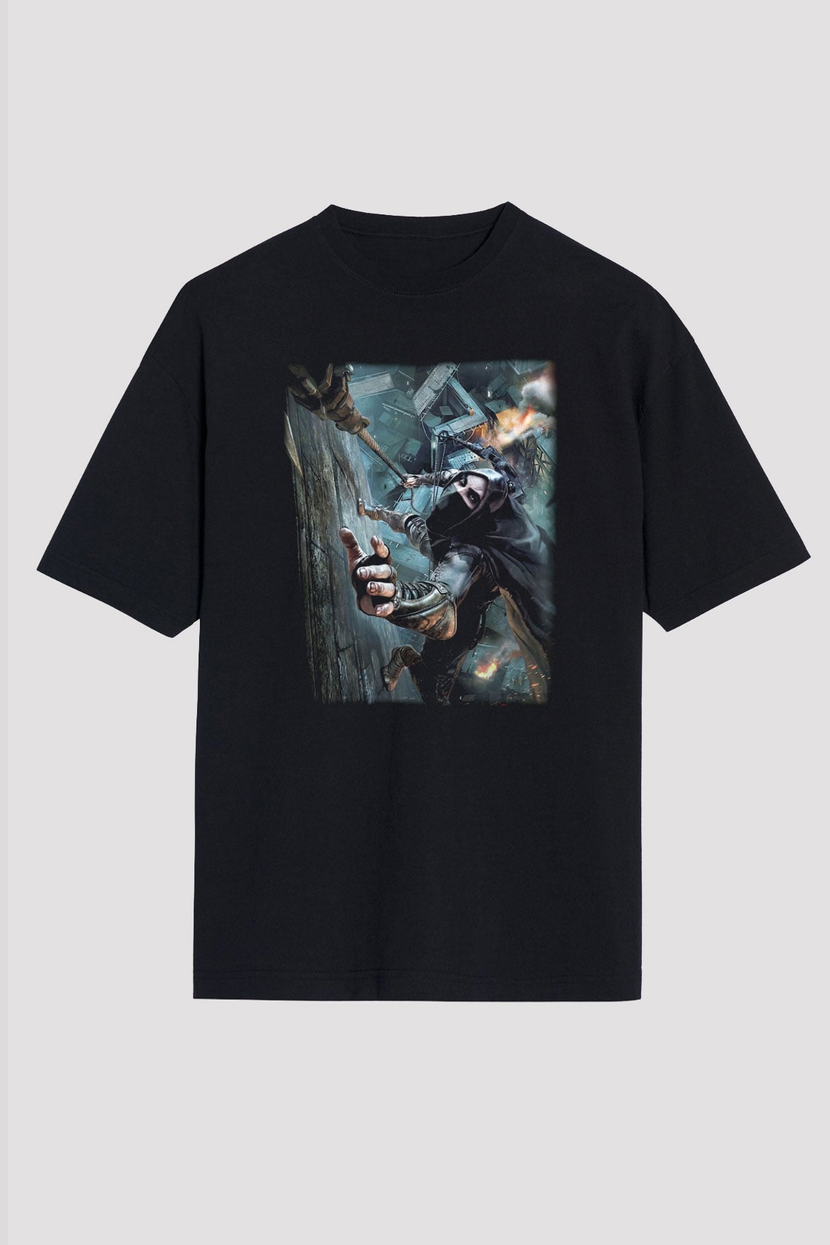 Thief Siyah Unisex Oversize Tişört T-Shirt