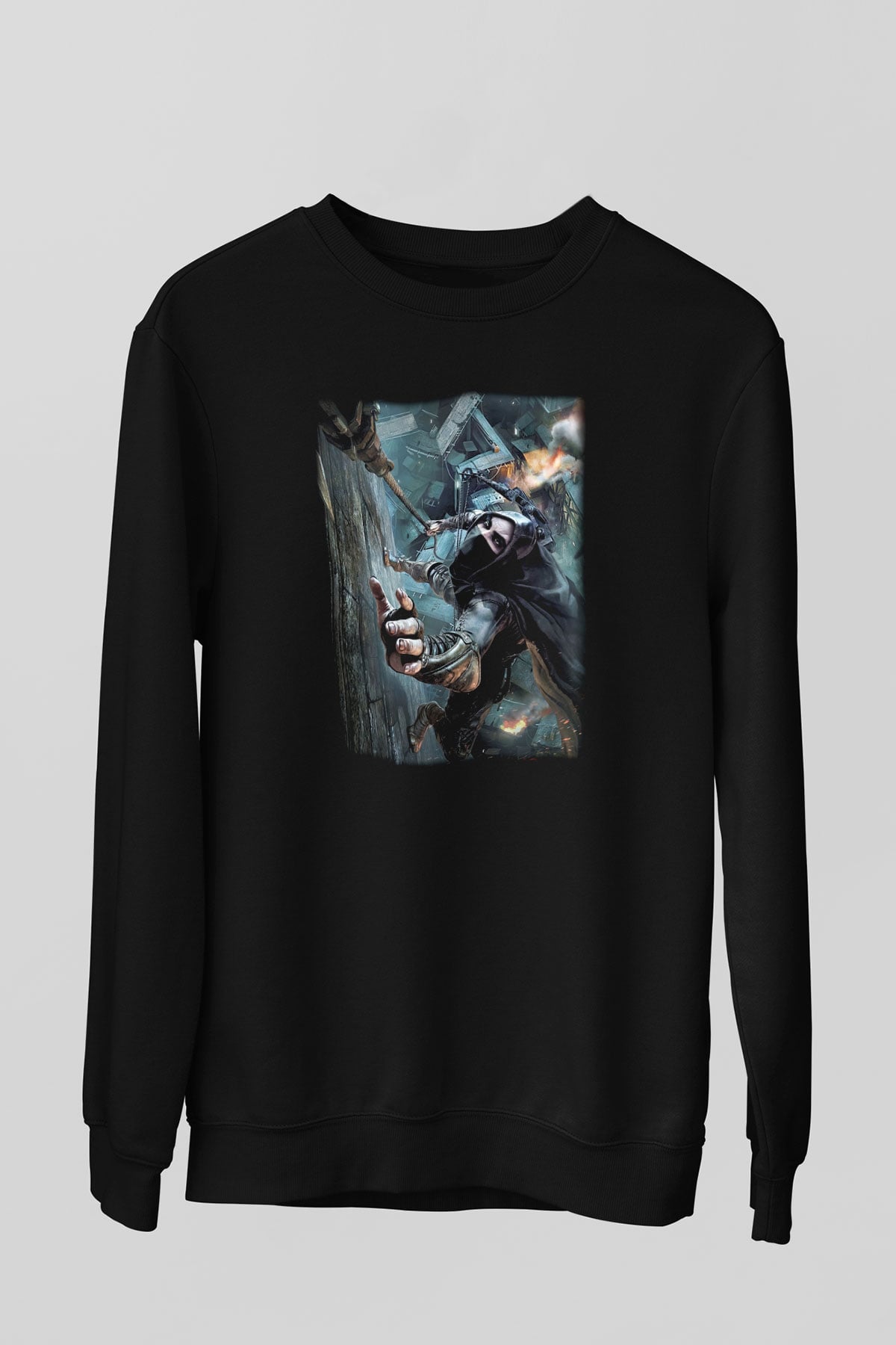Thief Siyah Unisex Sweatshirt