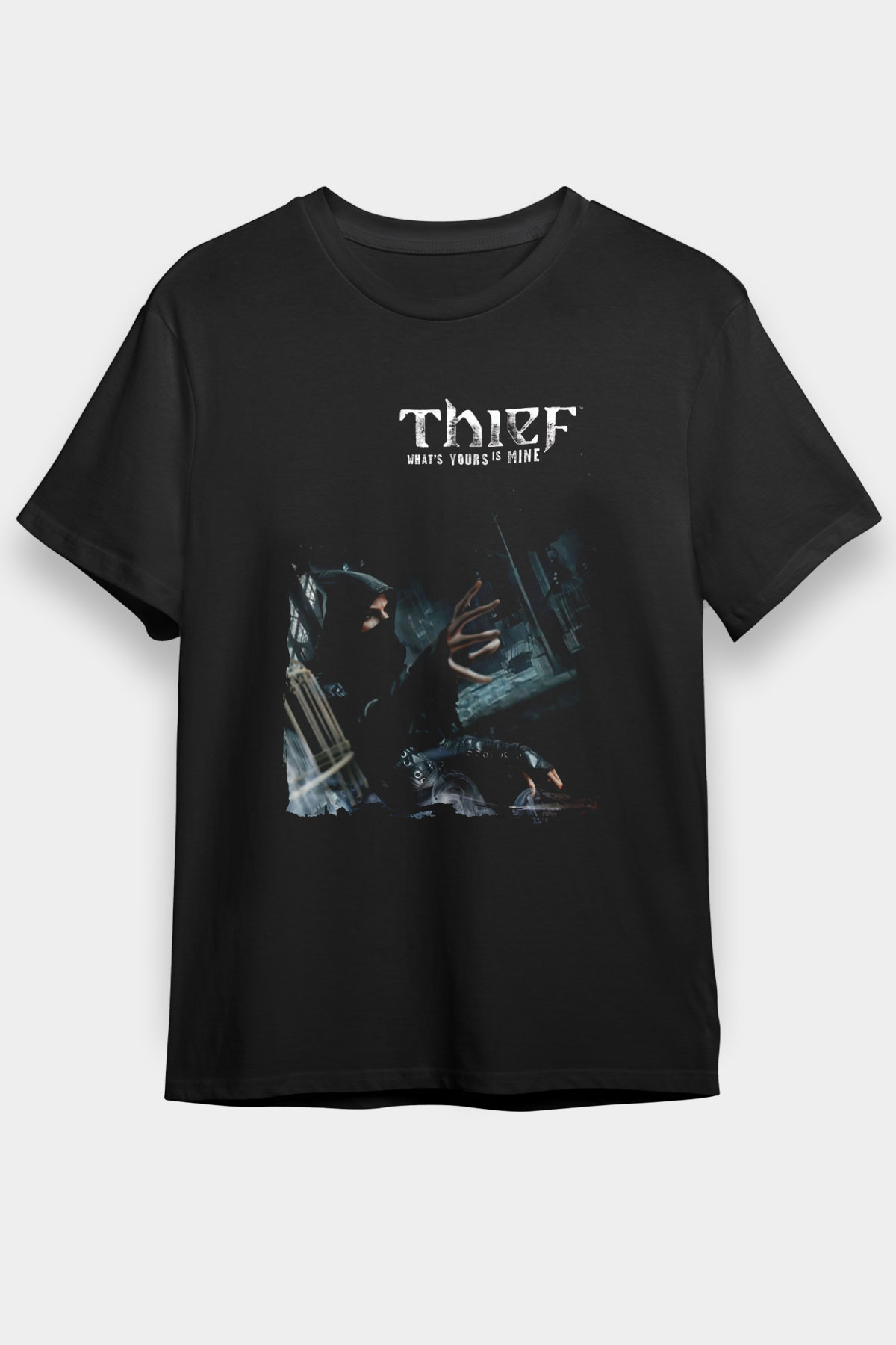 Thief Siyah Unisex Graphic Tee - STREETWEAR