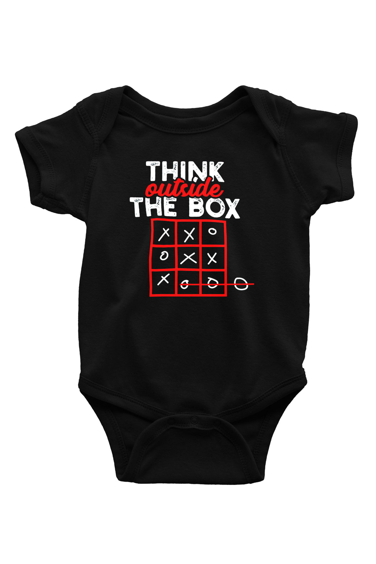 Think Outside Box BaskılıSiyah  Bebek Body - Zıbın