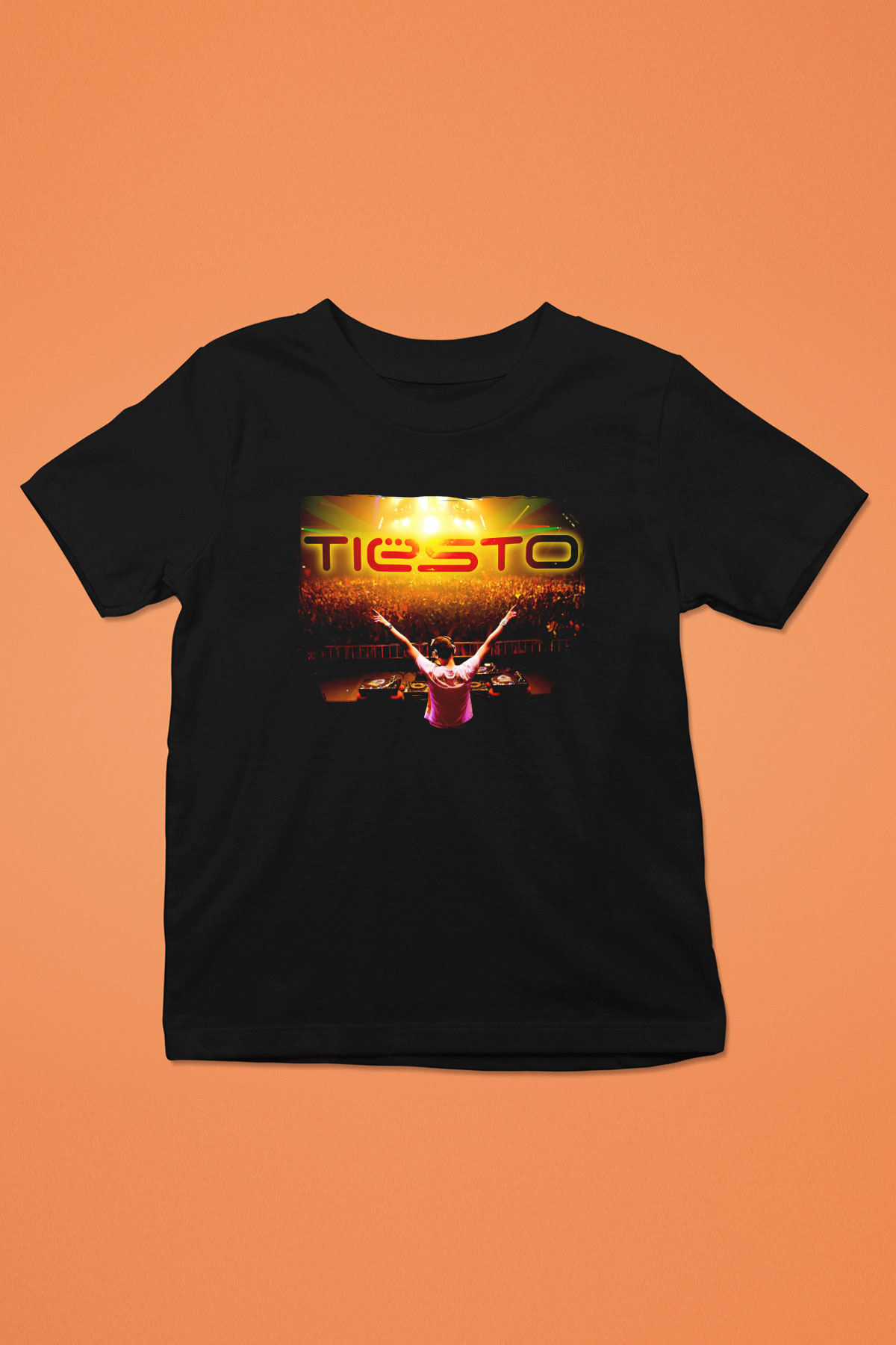 Tiesto Siyah Unisex Çocuk Tişört